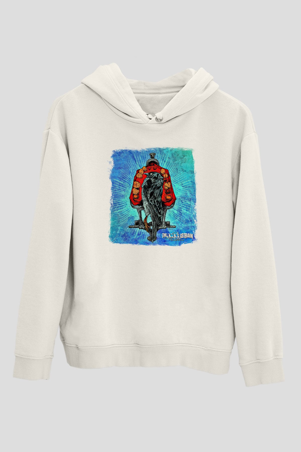 Acacia Strain Baskılı Unisex Beyaz Hoodie