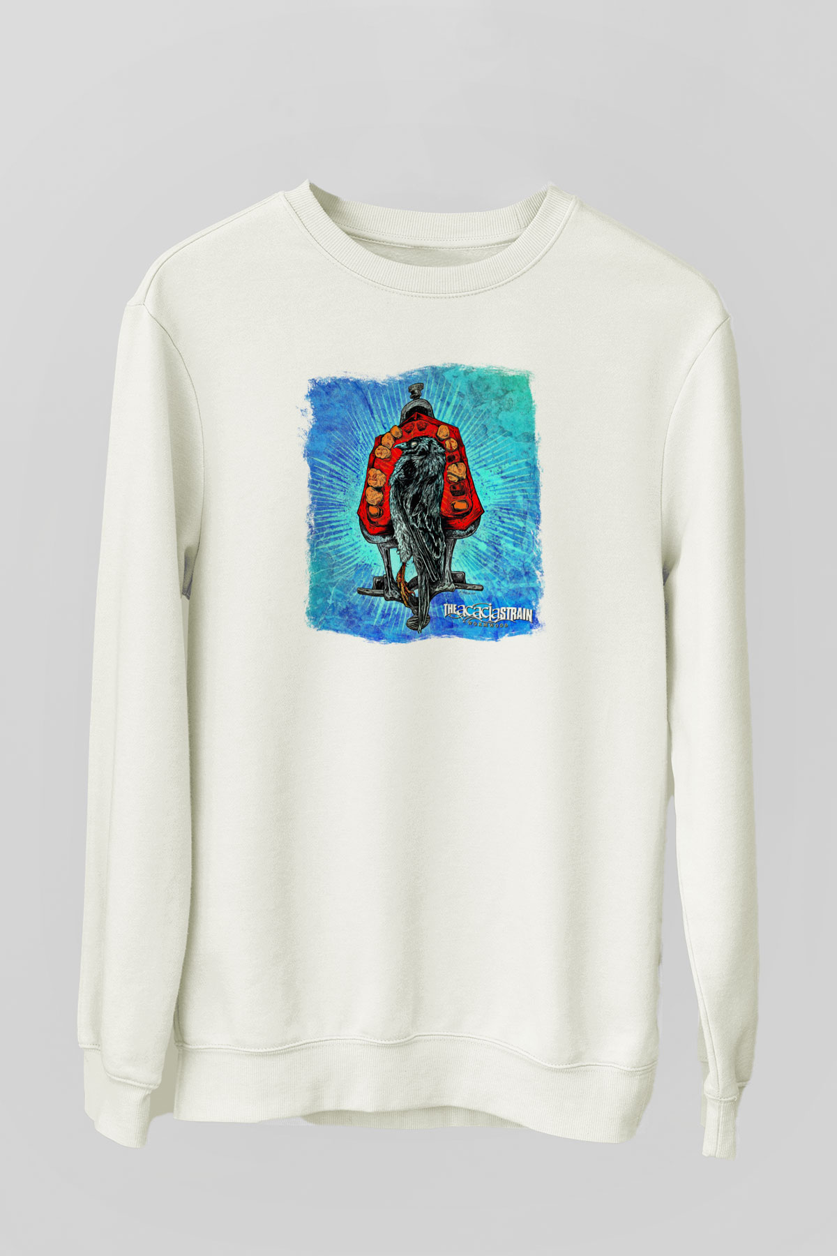 Acacia Strain Baskılı Unisex Beyaz Sweatshirt