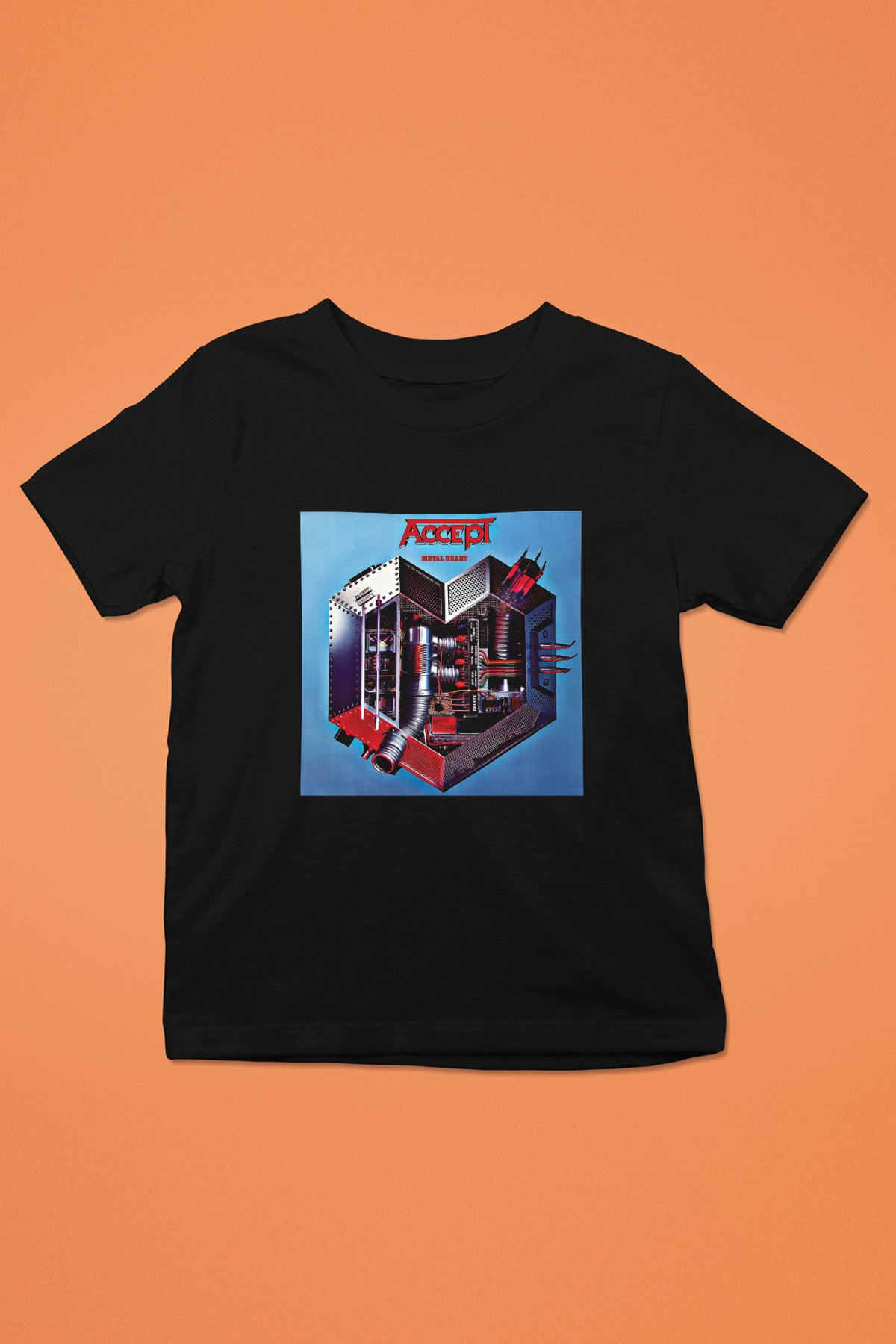 Accept Baskılı Unisex Siyah Çocuk Tişört