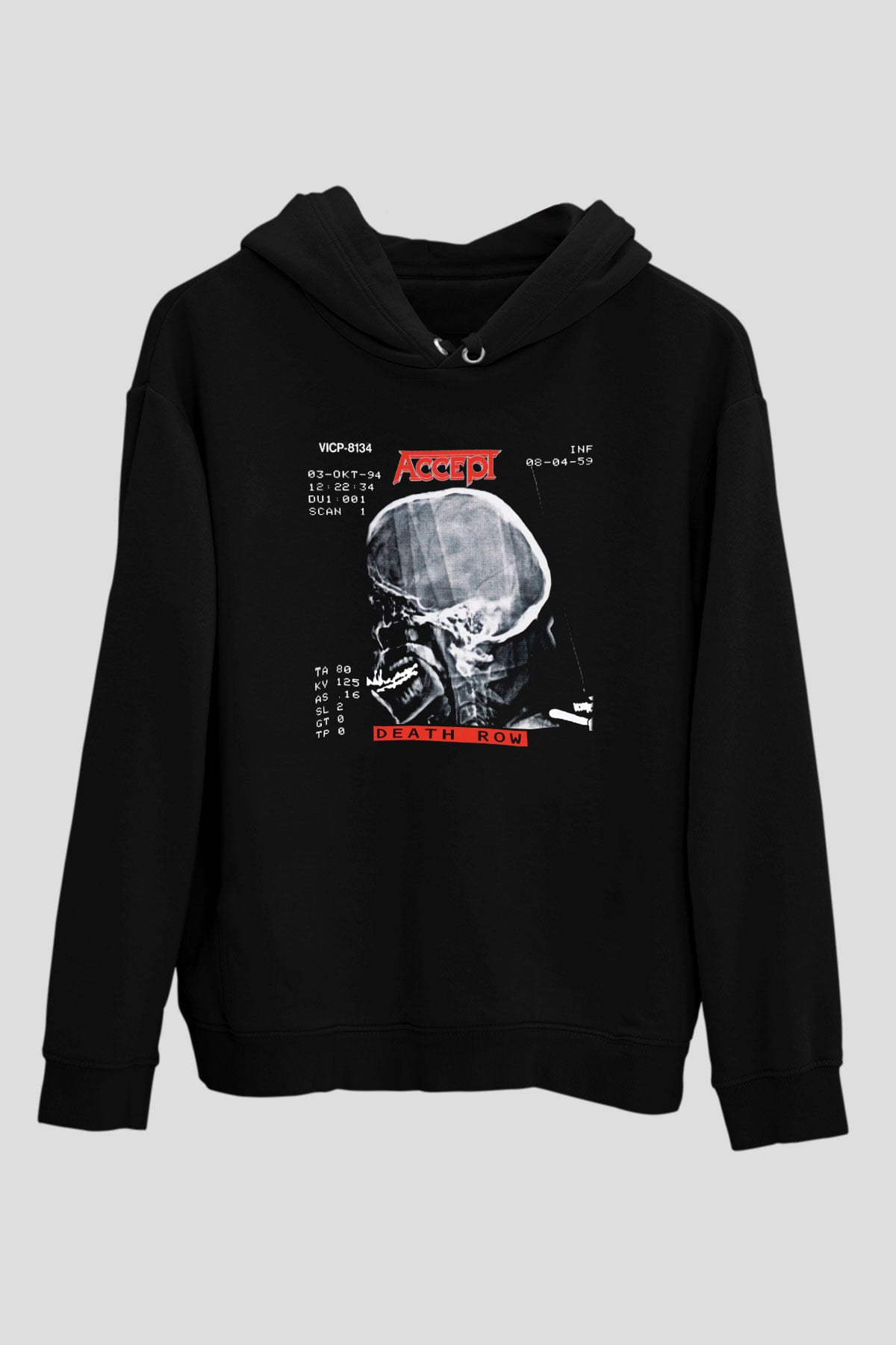 Accept Siyah Unisex Hoodie