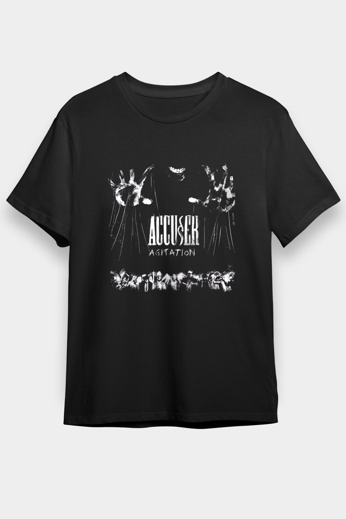Accuser Baskılı Unisex Siyah Tişört