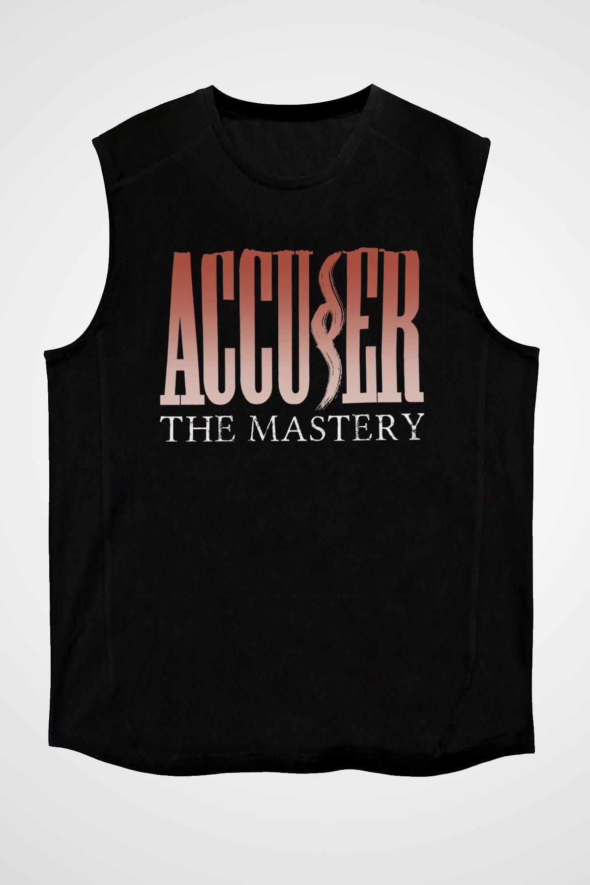 Accuser Siyah Unisex Kolsuz Tişört