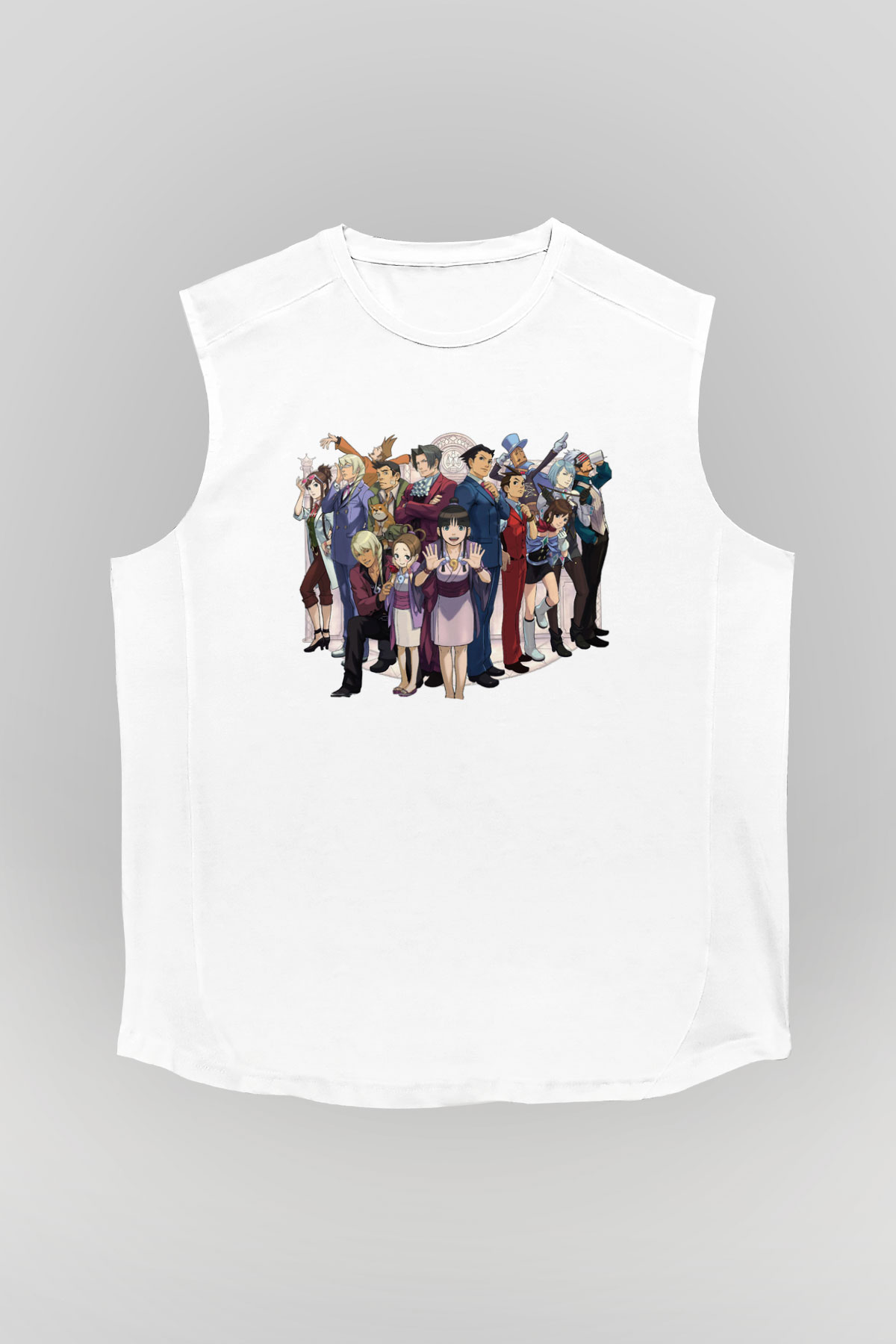 Ace Attorney Beyaz Unisex Kolsuz Tişört
