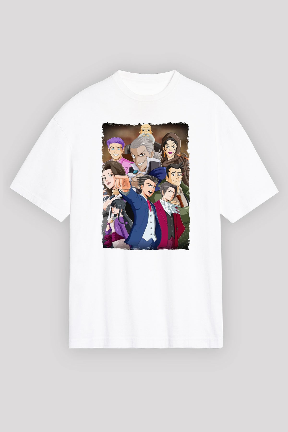 Ace Attorney Beyaz Unisex Tişört T-Shirt