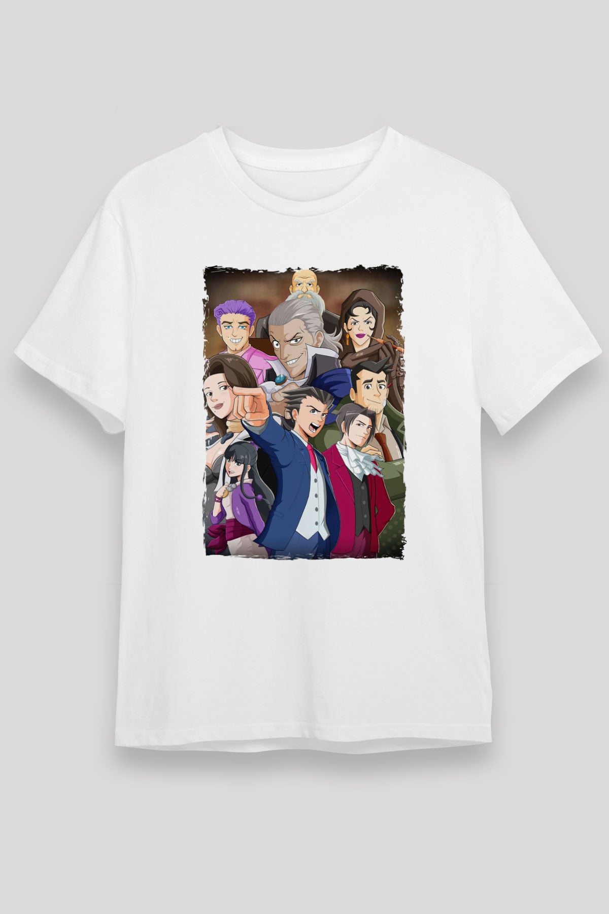 Ace Attorney Beyaz Unisex Tişört T-Shirt