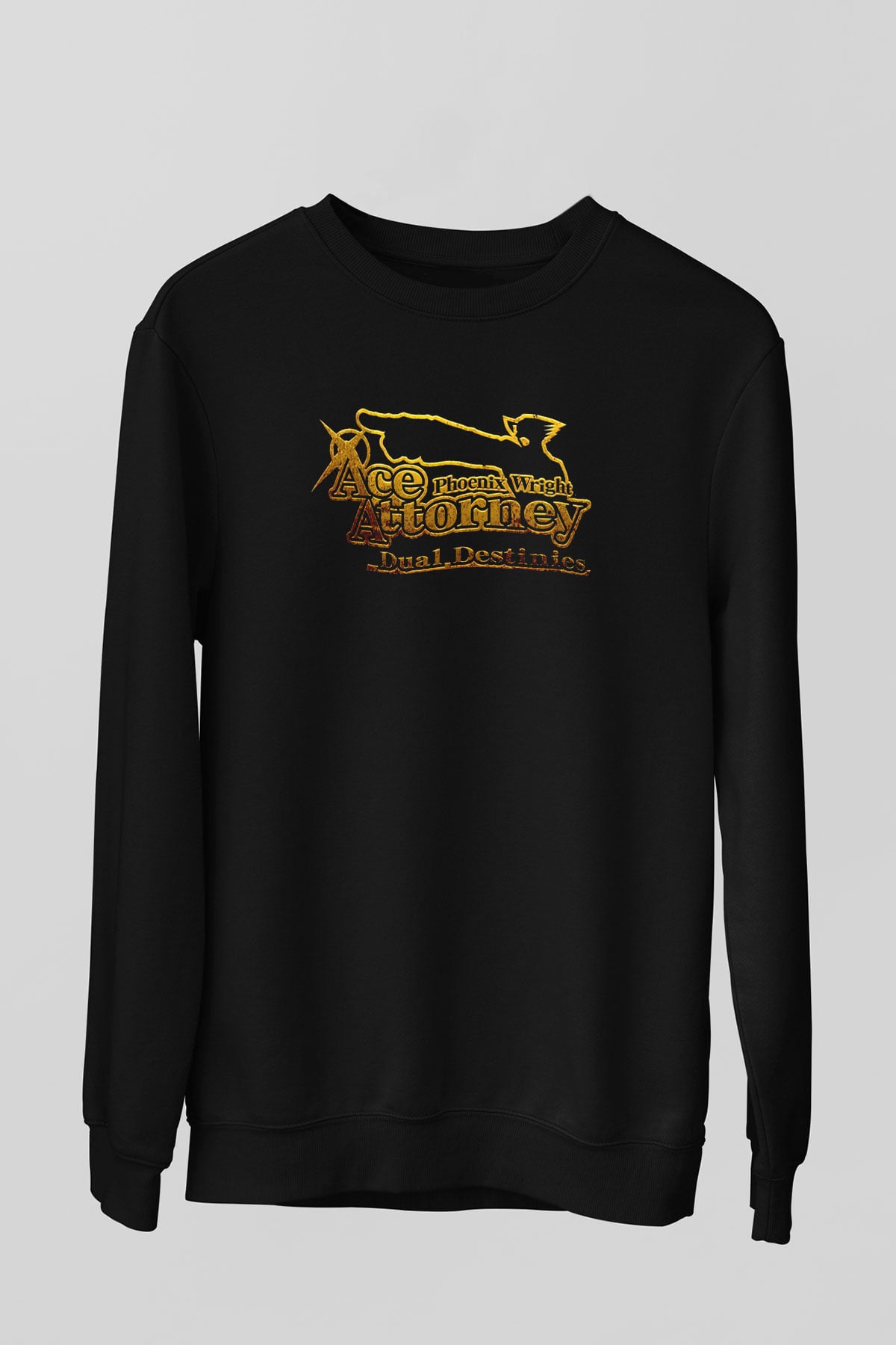 Ace Attorney Siyah Unisex Sweatshirt