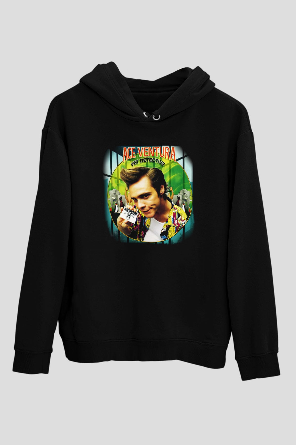 Ace Ventura Siyah Unisex Kapüşonlu Sweatshirt