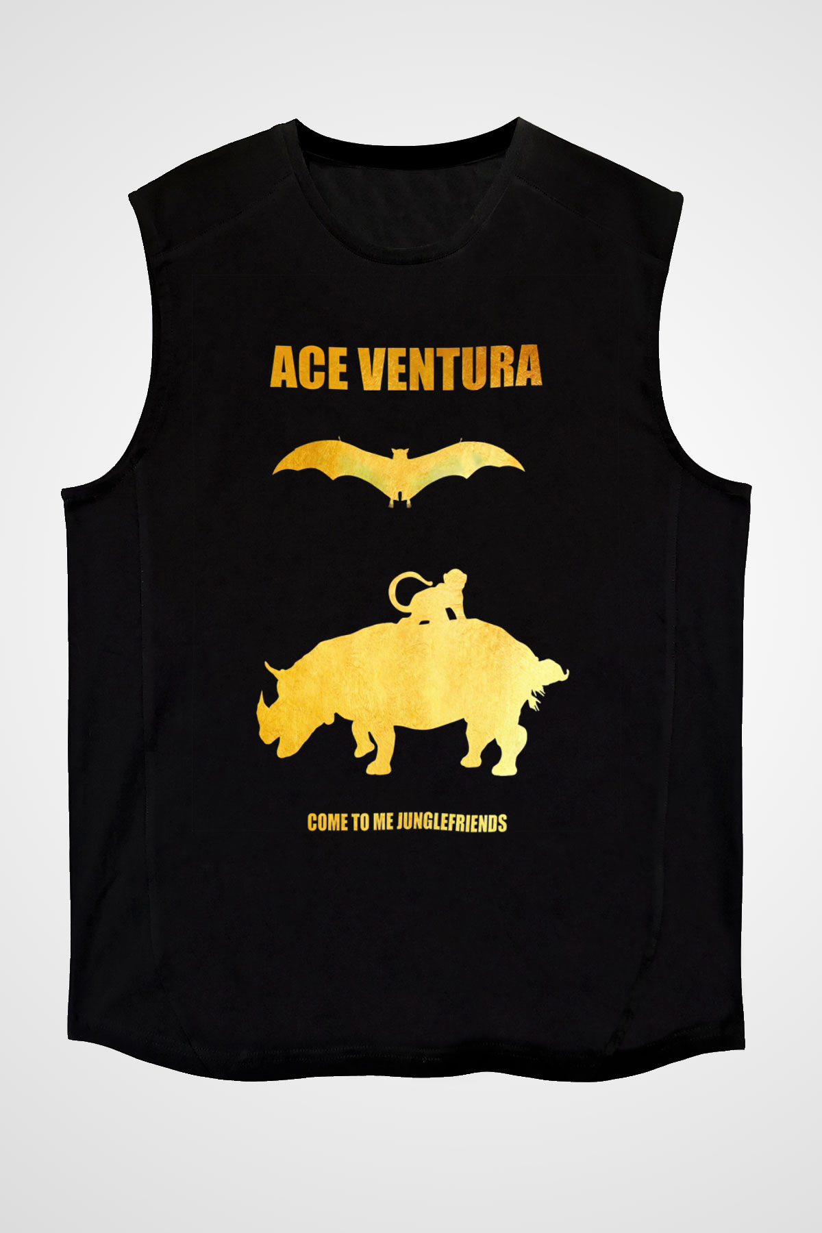 Ace Ventura Siyah Unisex  Kolsuz Tişört