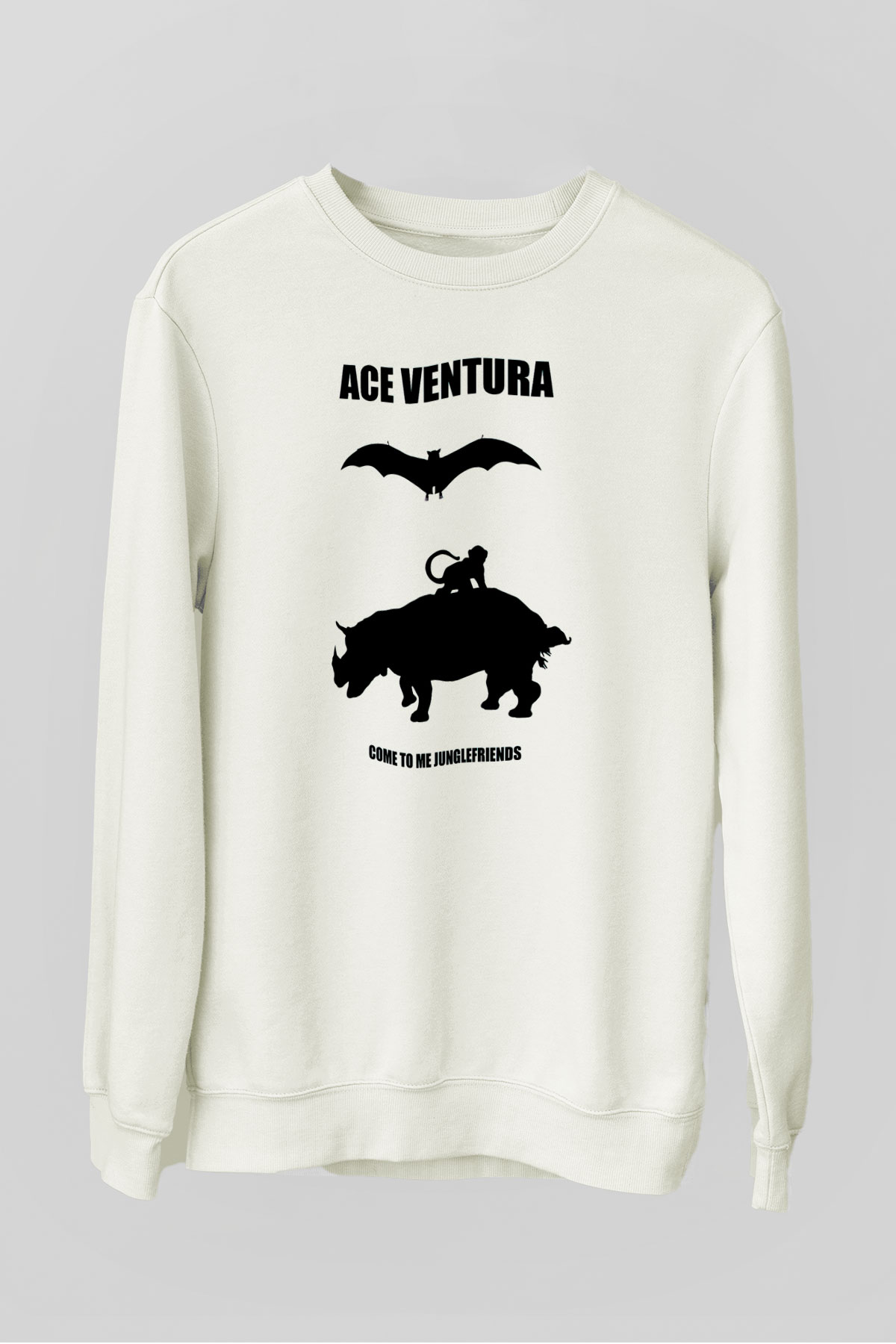Ace Ventura Siyah Unisex  Sweatshirt