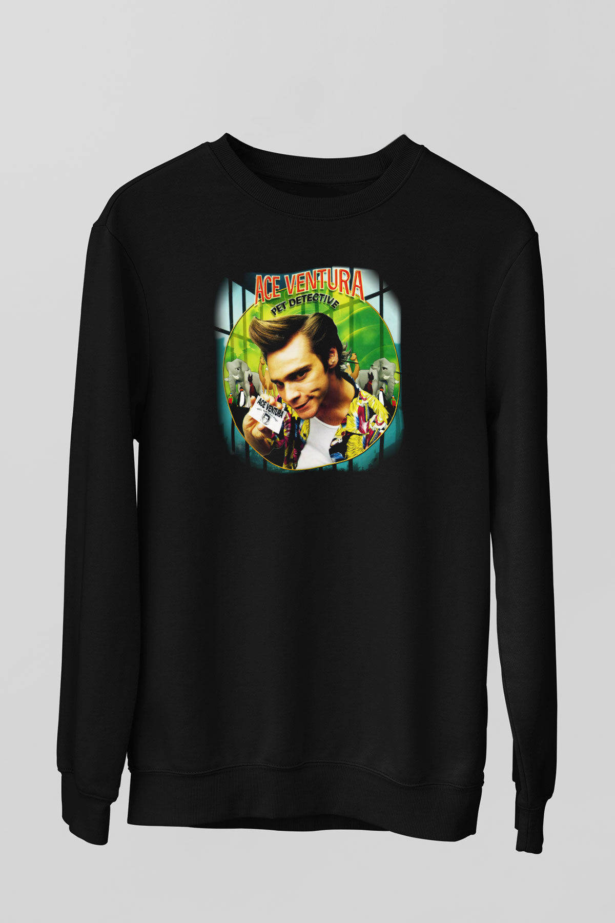 Ace Ventura Siyah Unisex Sweatshirt