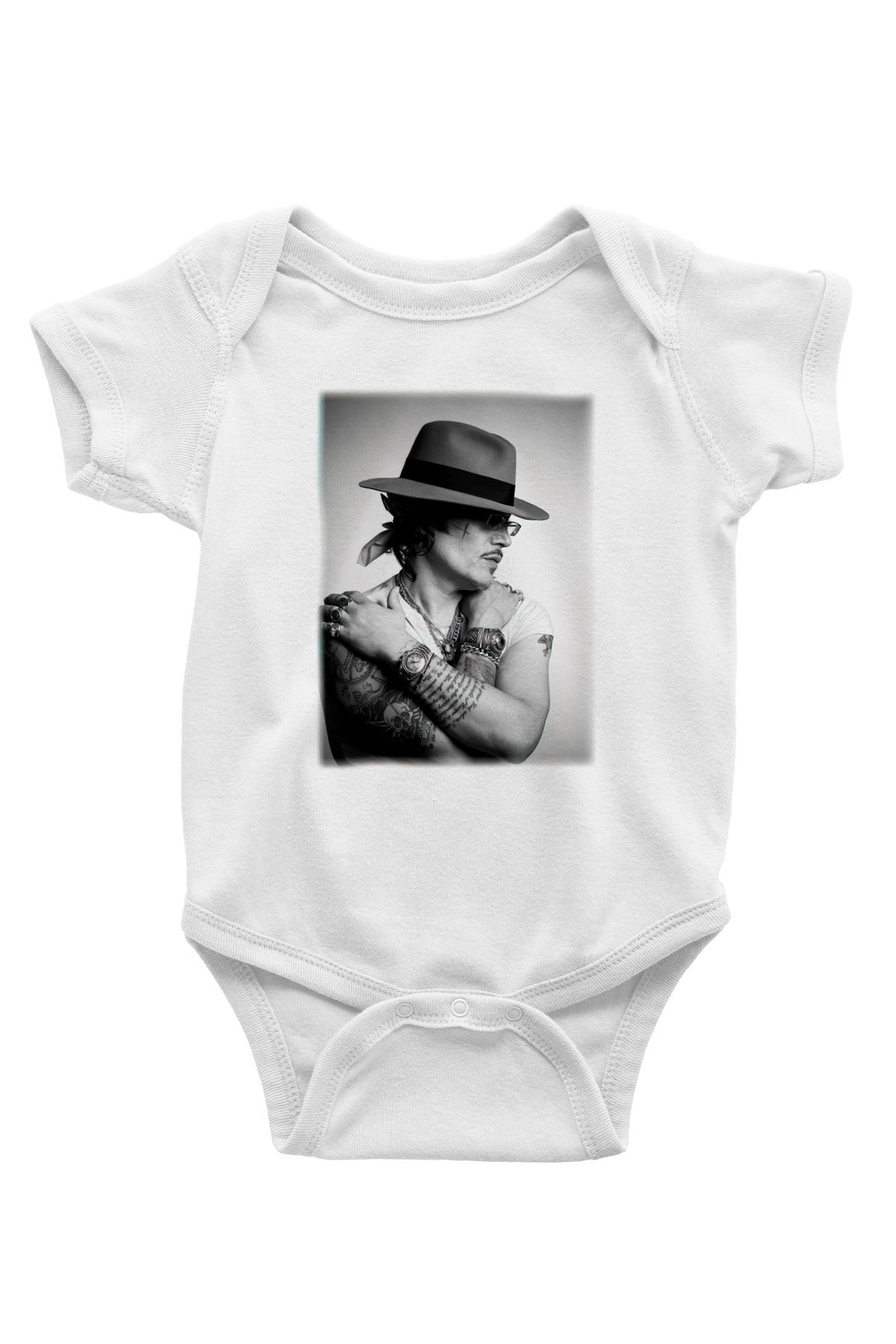 Adam Ant Baskılı Beyaz Unisex Bebek Body - Zıbın