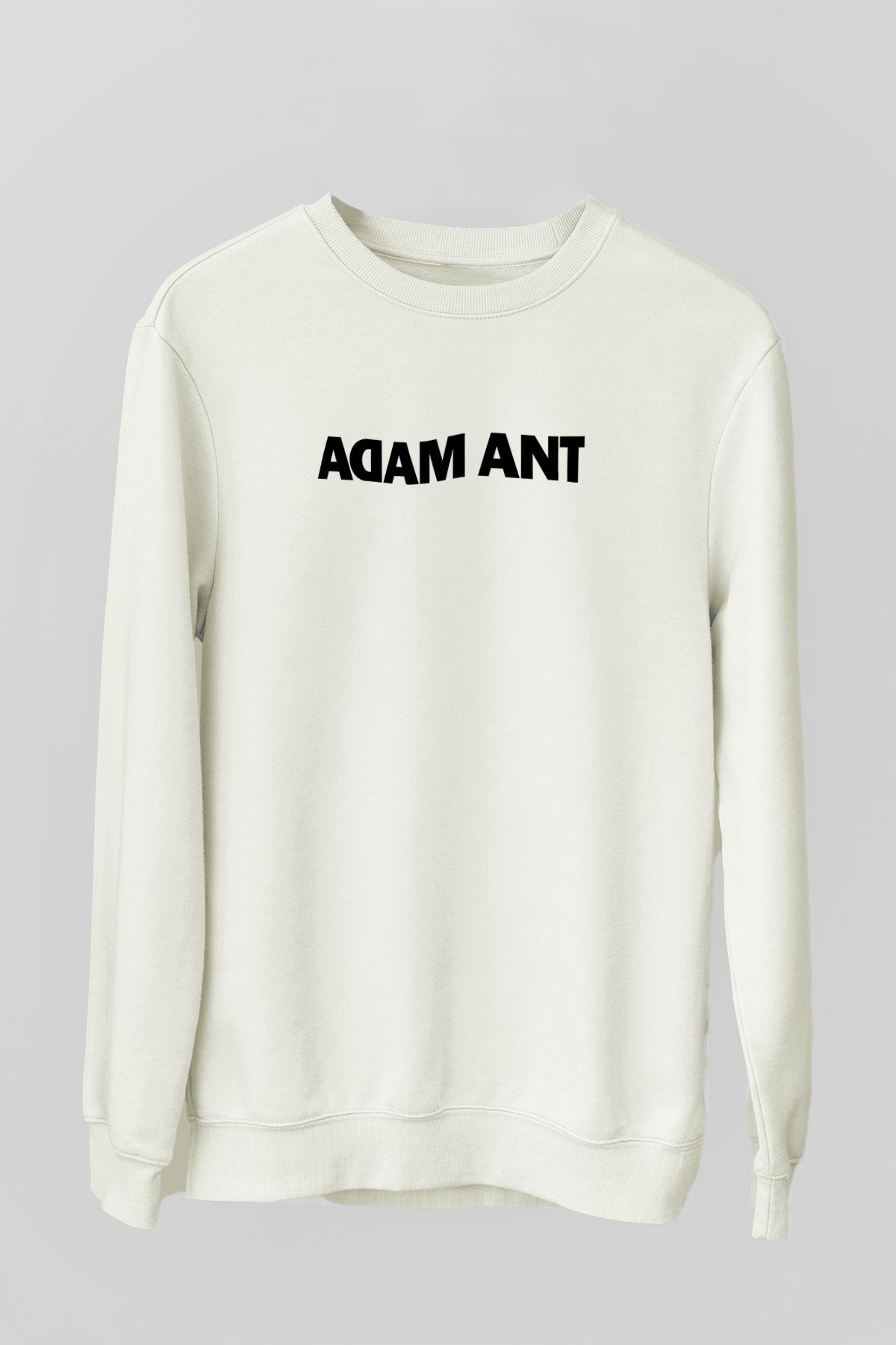 Adam Ant Baskılı Unisex Beyaz Sweatshirt