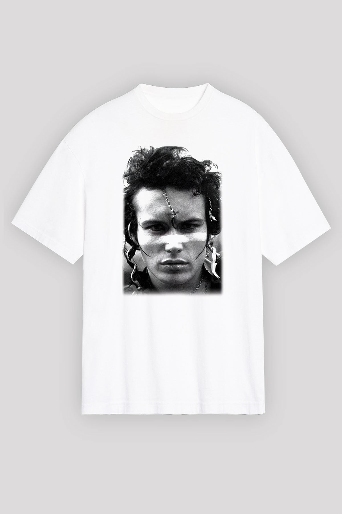 Adam Ant Beyaz Unisex Oversize Tişört T-Shirt