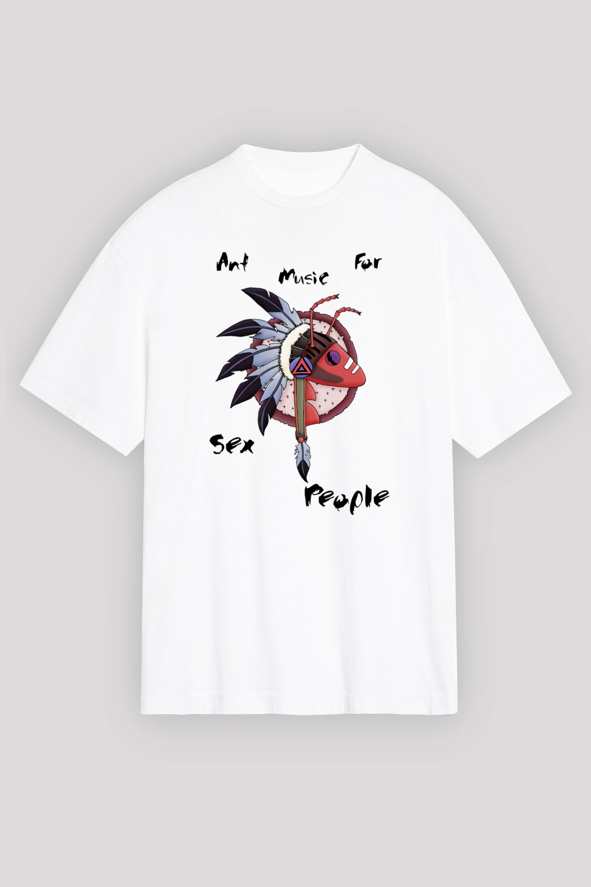 Adam Ant Beyaz Unisex Oversize Tişört T-Shirt