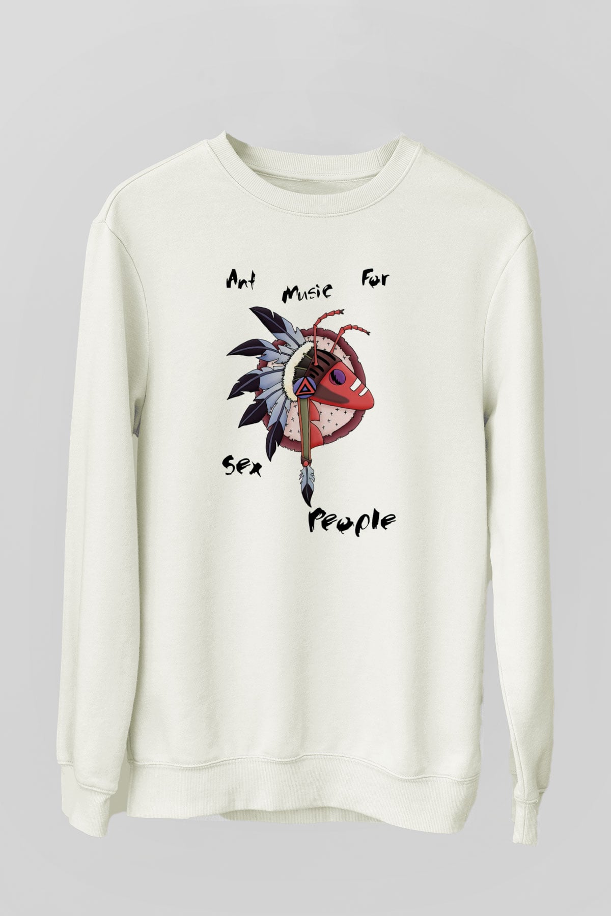 Adam Ant Beyaz Unisex Sweatshirt