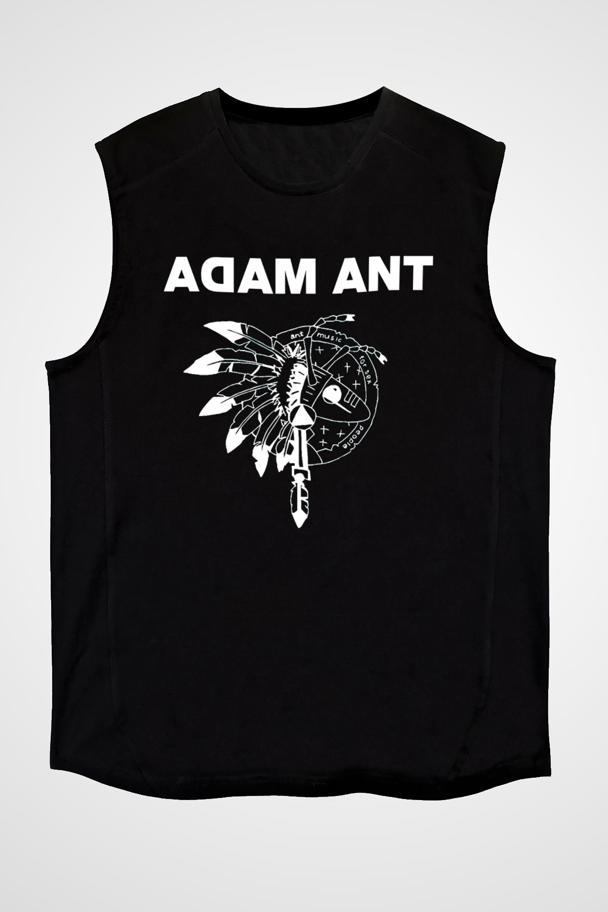 Adam Ant Siyah Unisex Kolsuz Tişört