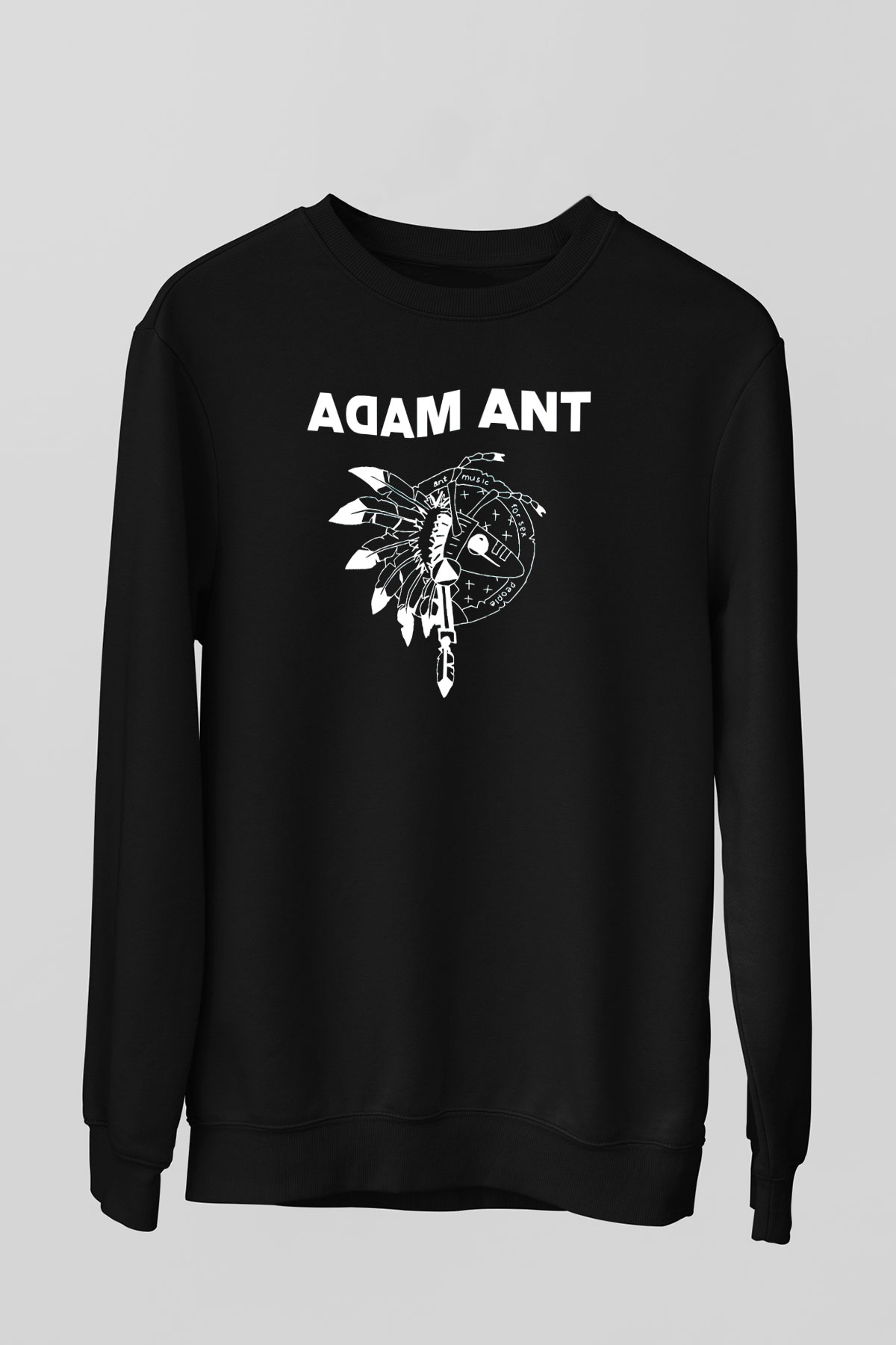 Adam Ant Siyah Unisex Sweatshirt