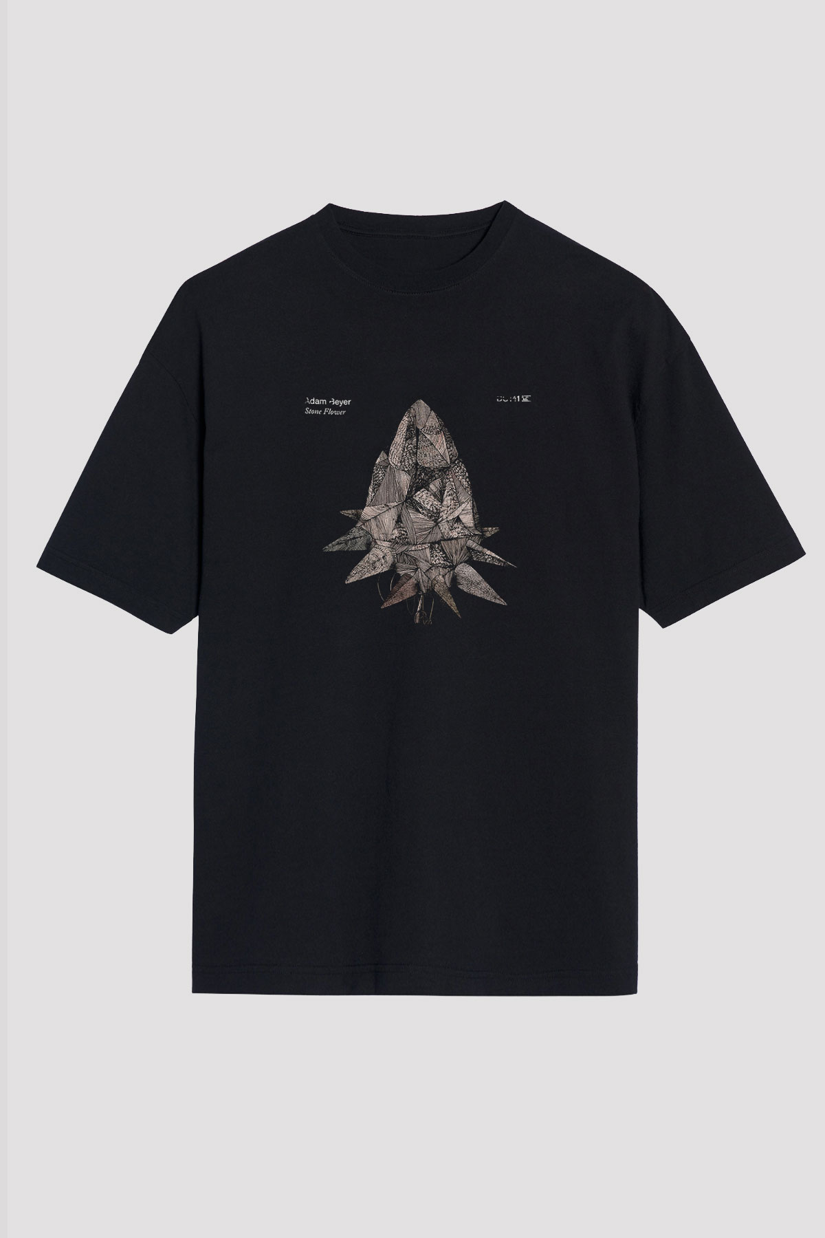 Adam Beyer Baskılı Unisex Oversize Siyah Tişört