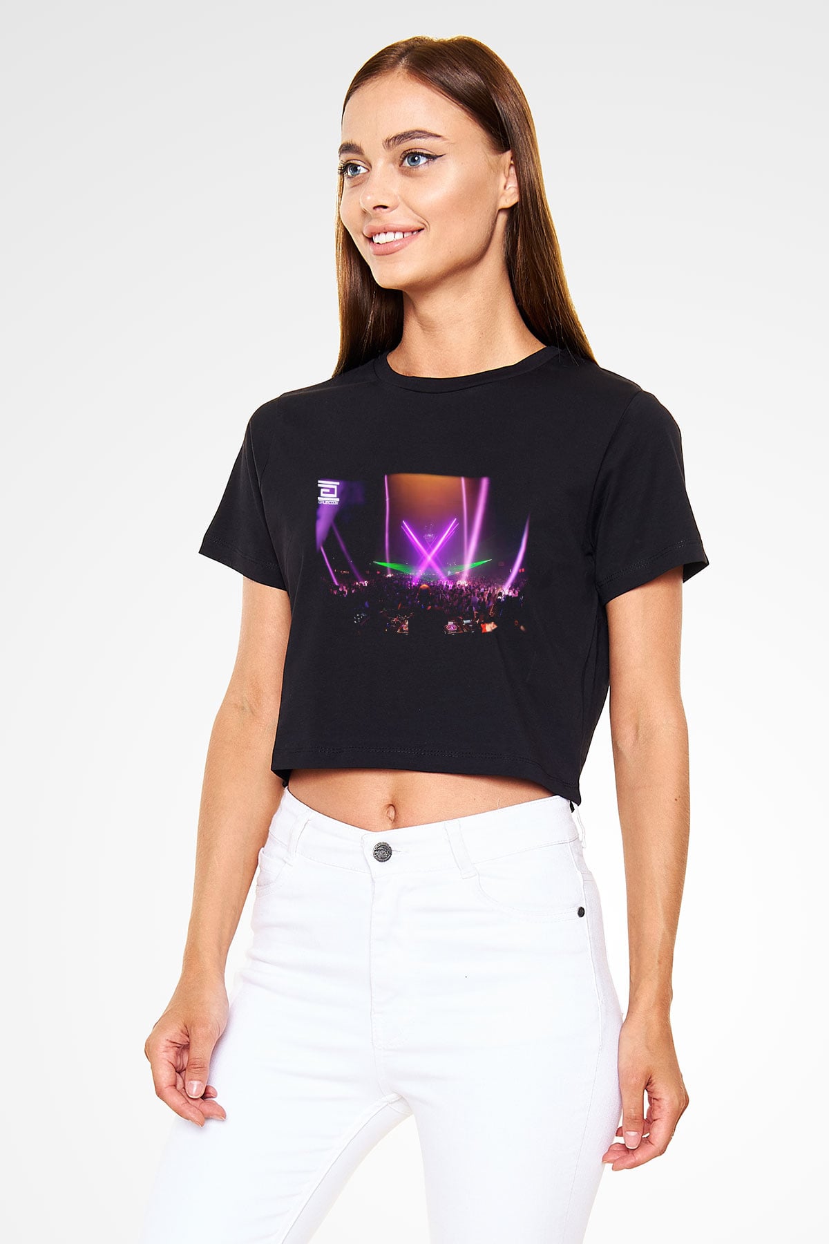 Adam Beyer Siyah Crop Top Tişört