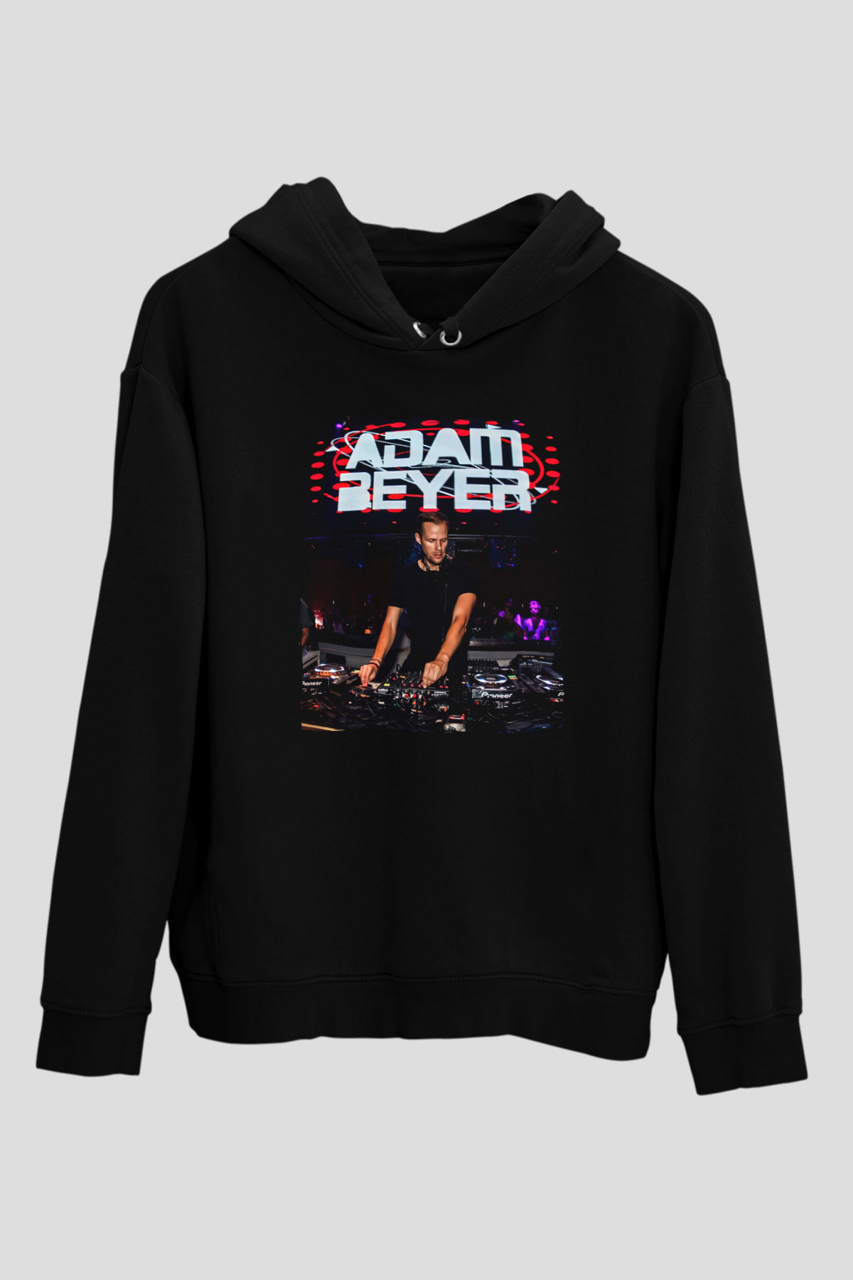 Adam Beyer Siyah Unisex Kapüşonlu Sweatshirt