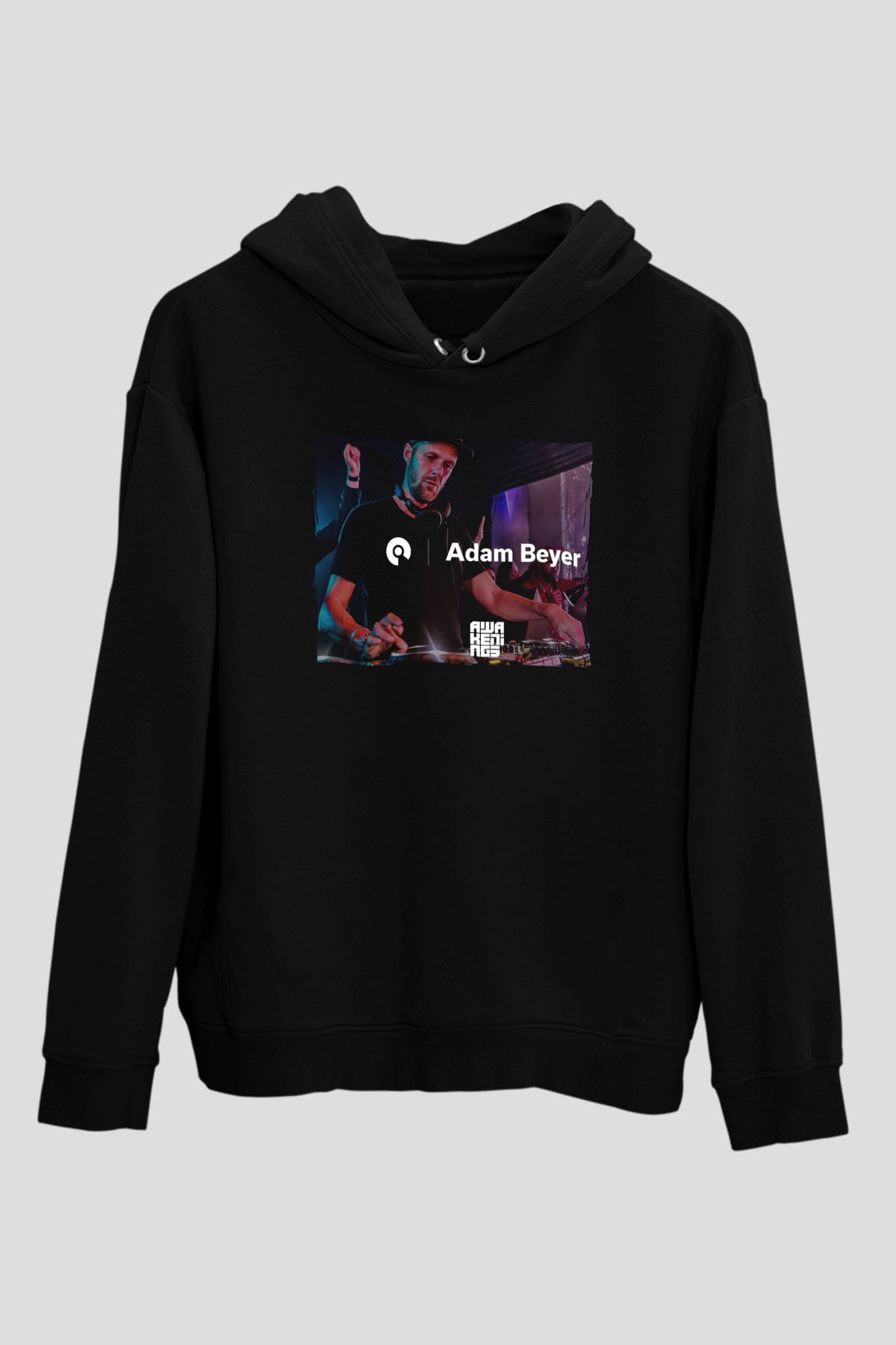Adam Beyer Siyah Unisex Kapüşonlu Sweatshirt