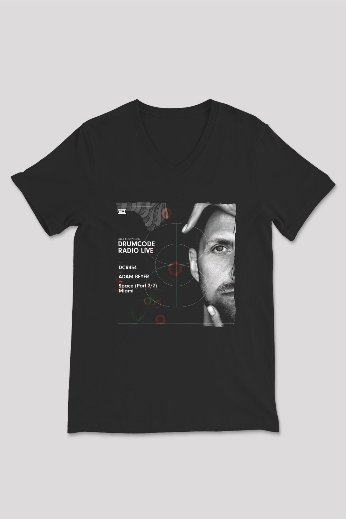 Adam Beyer Siyah Unisex V Yaka Tişört
