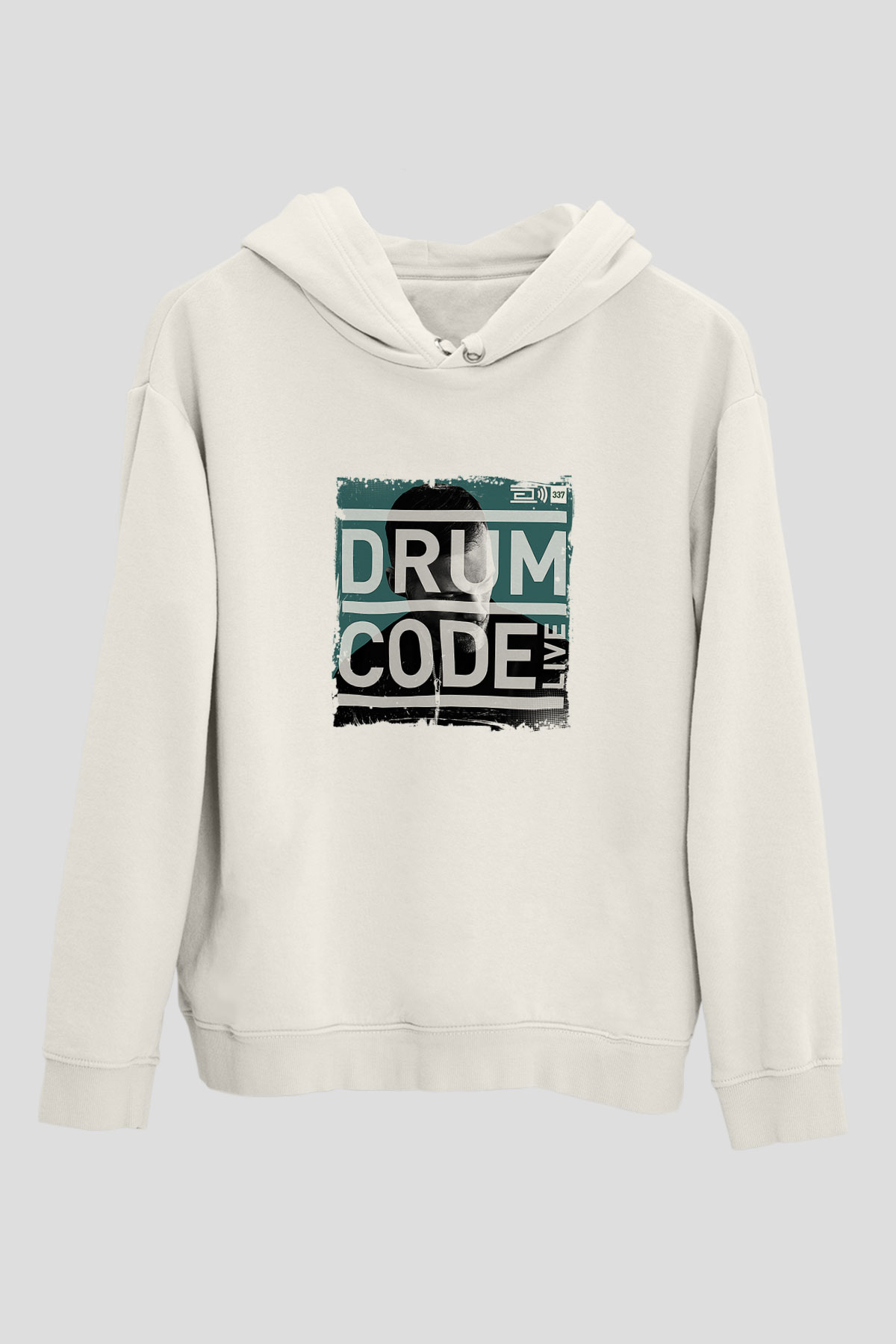 Adam BeyerBaskılı Beyaz Hoodie