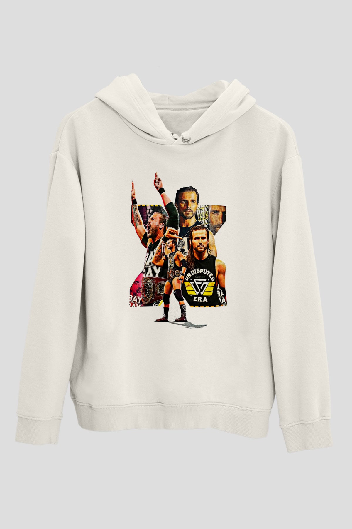 Adam Cole Baskılı Beyaz Unisex Hoodie