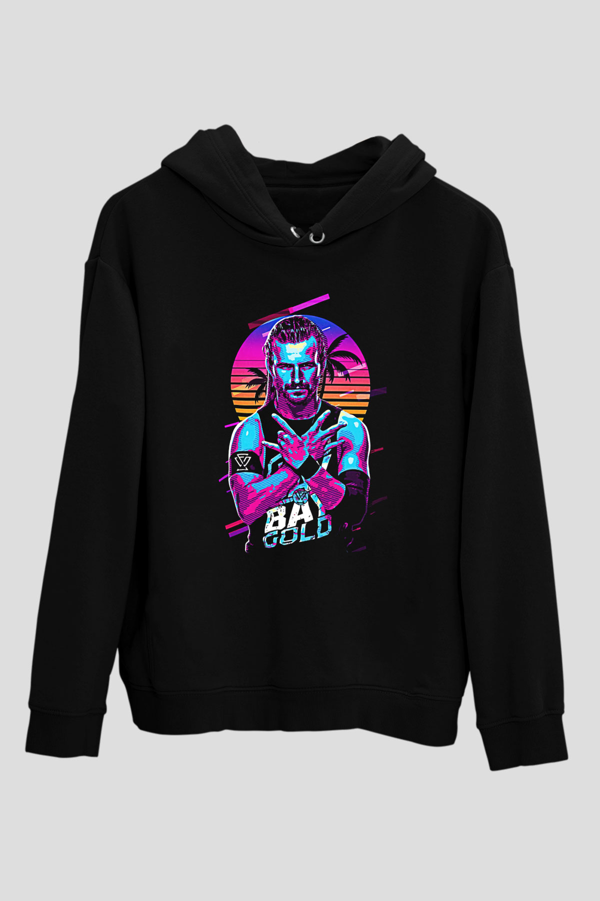 Adam Cole Baskılı Unisex Siyah Hoodie