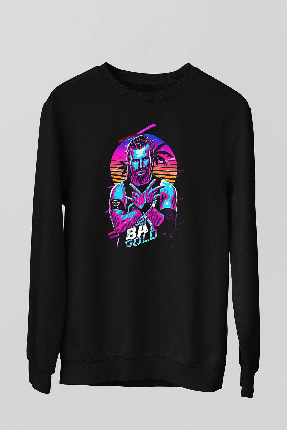Adam Cole Baskılı Unisex Siyah Sweatshirt
