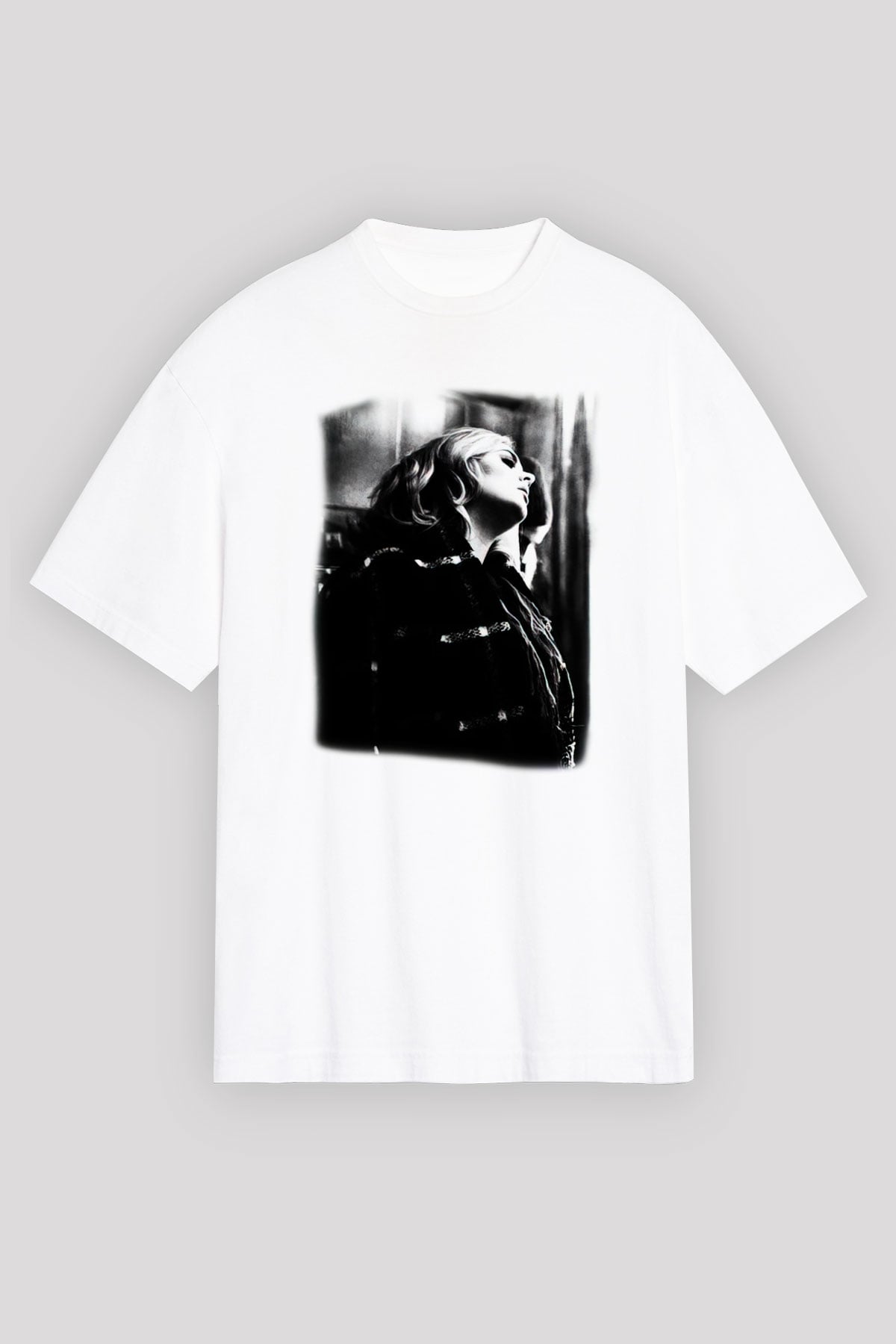 Adele Beyaz Unisex Oversize Tişört T-Shirt