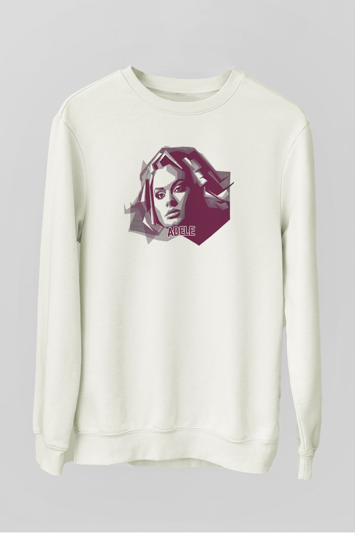 Adele Beyaz Unisex Sweatshirt