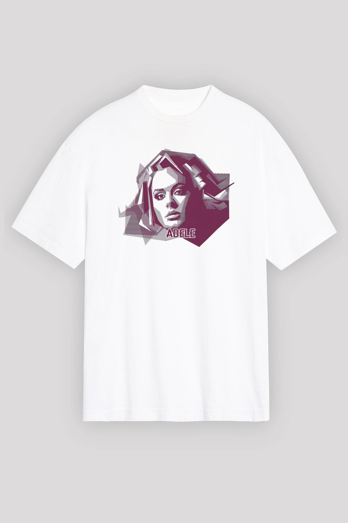 Adele Beyaz Unisex Tişört T-Shirt - TişörtFabrikası