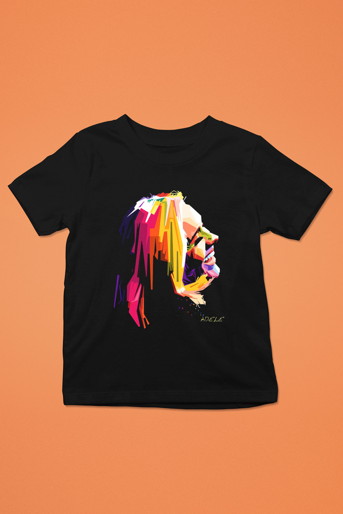 Adele Siyah Unisex Çocuk Tişört