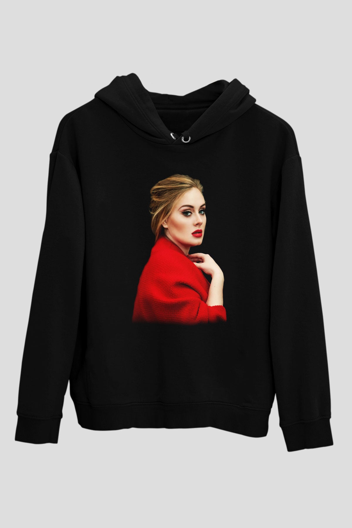 Adele Siyah Unisex Hoodie