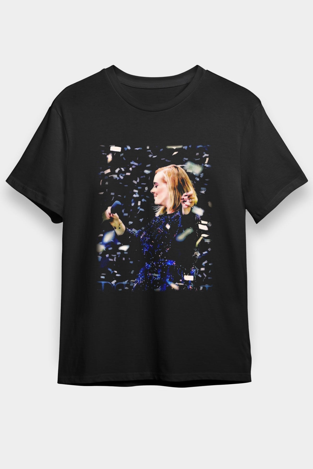 Adele Siyah Unisex Tişört T-Shirt - TişörtFabrikası