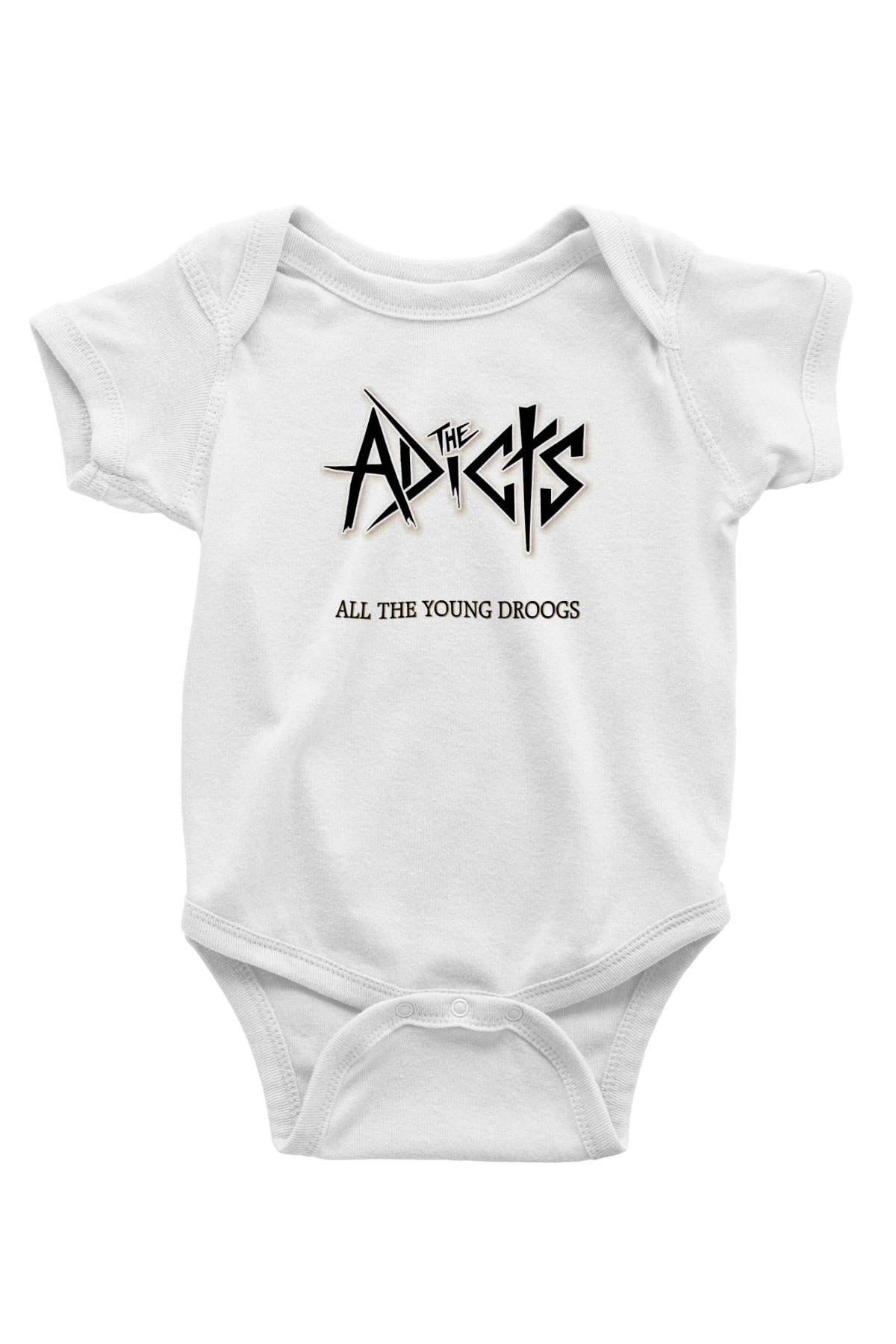 Adicts Baskılı Unisex Beyaz Bebek Body - Zıbın