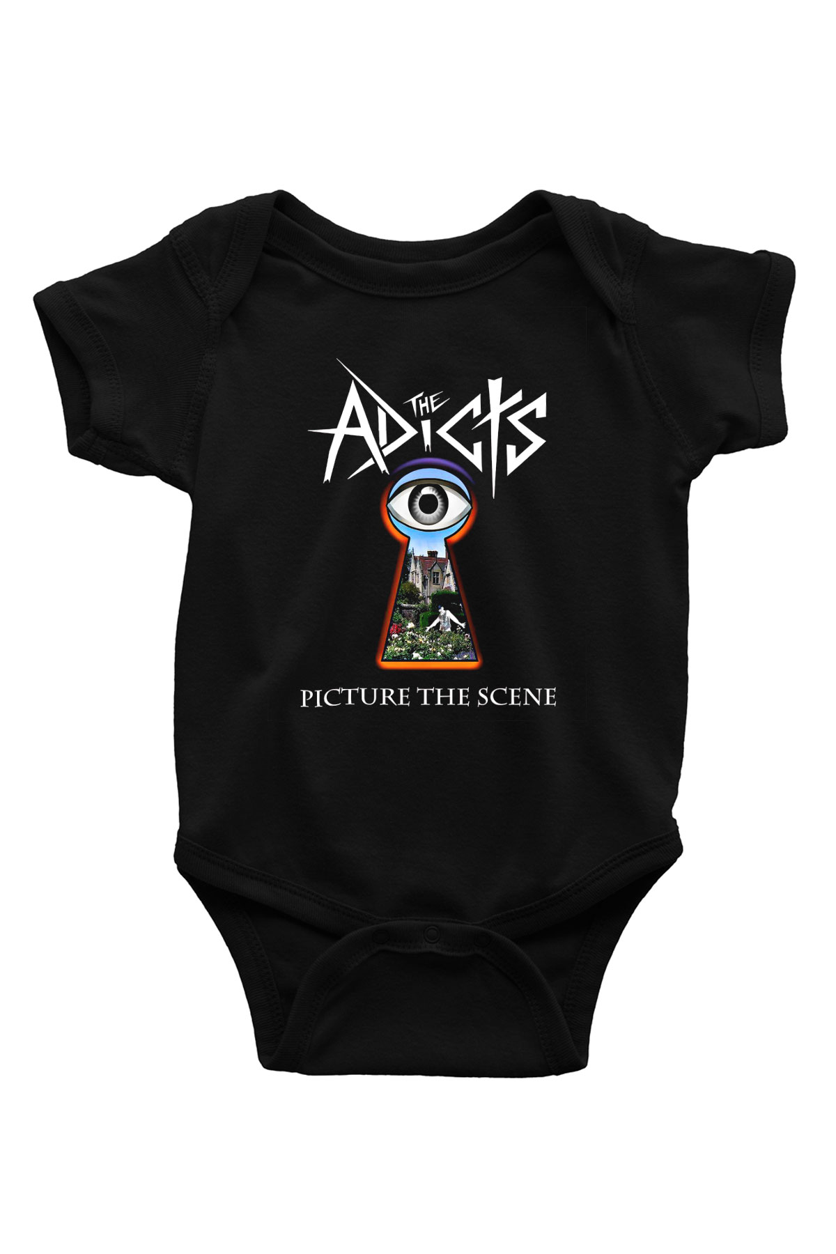 Adicts Baskılı Unisex Siyah Bebek Body - Zıbın