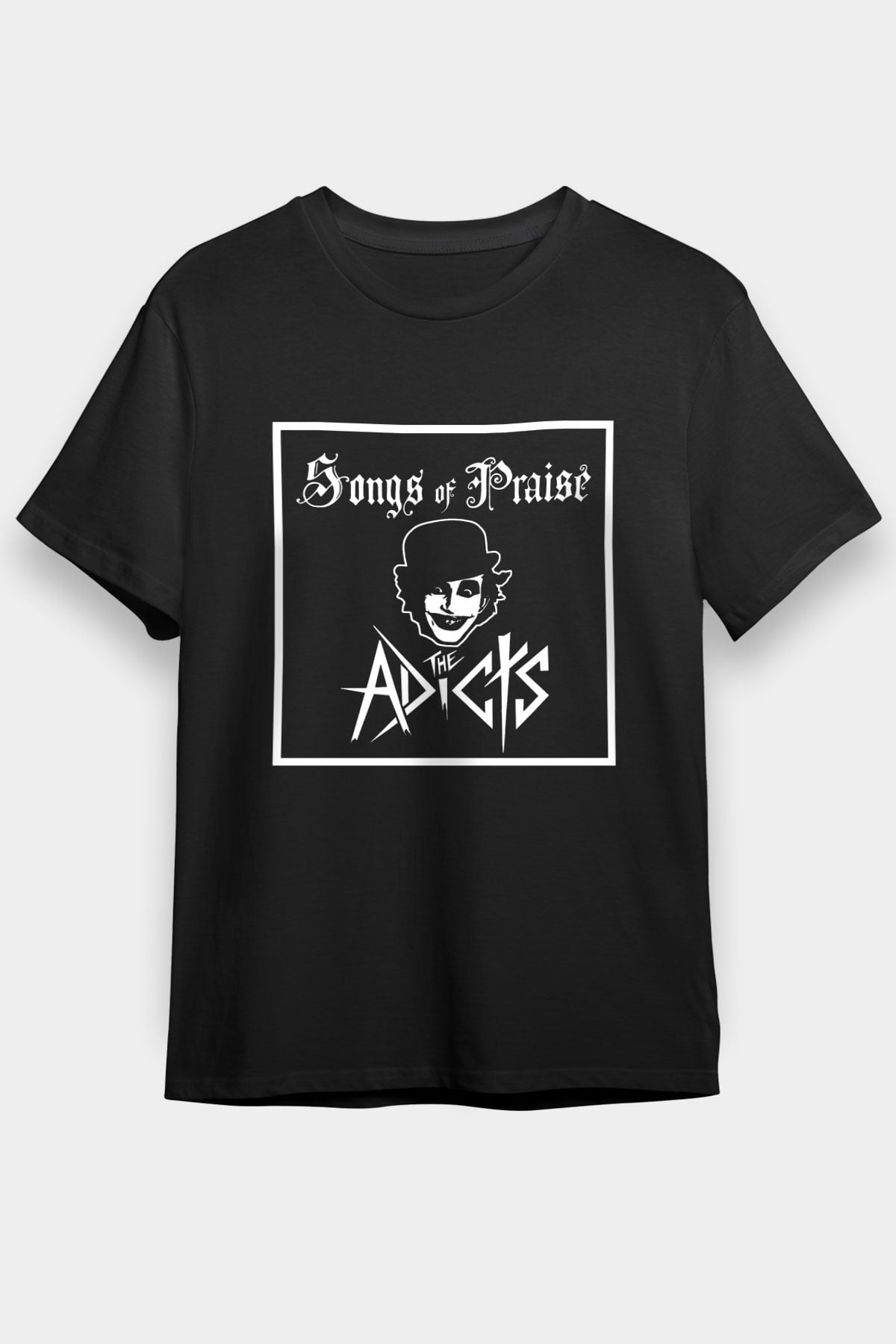 Adicts Baskılı Unisex Siyah Tişört