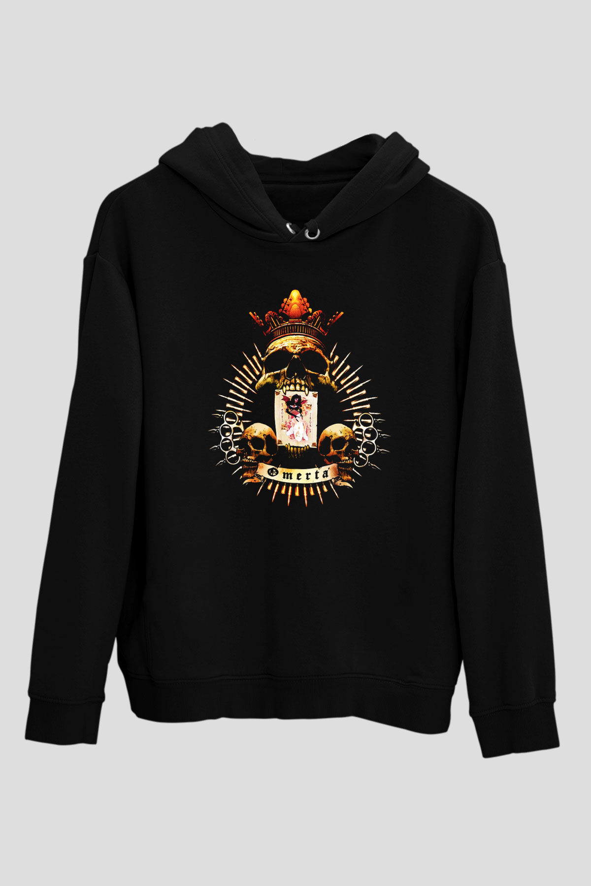 Adrenaline Mob Siyah Unisex Hoodie