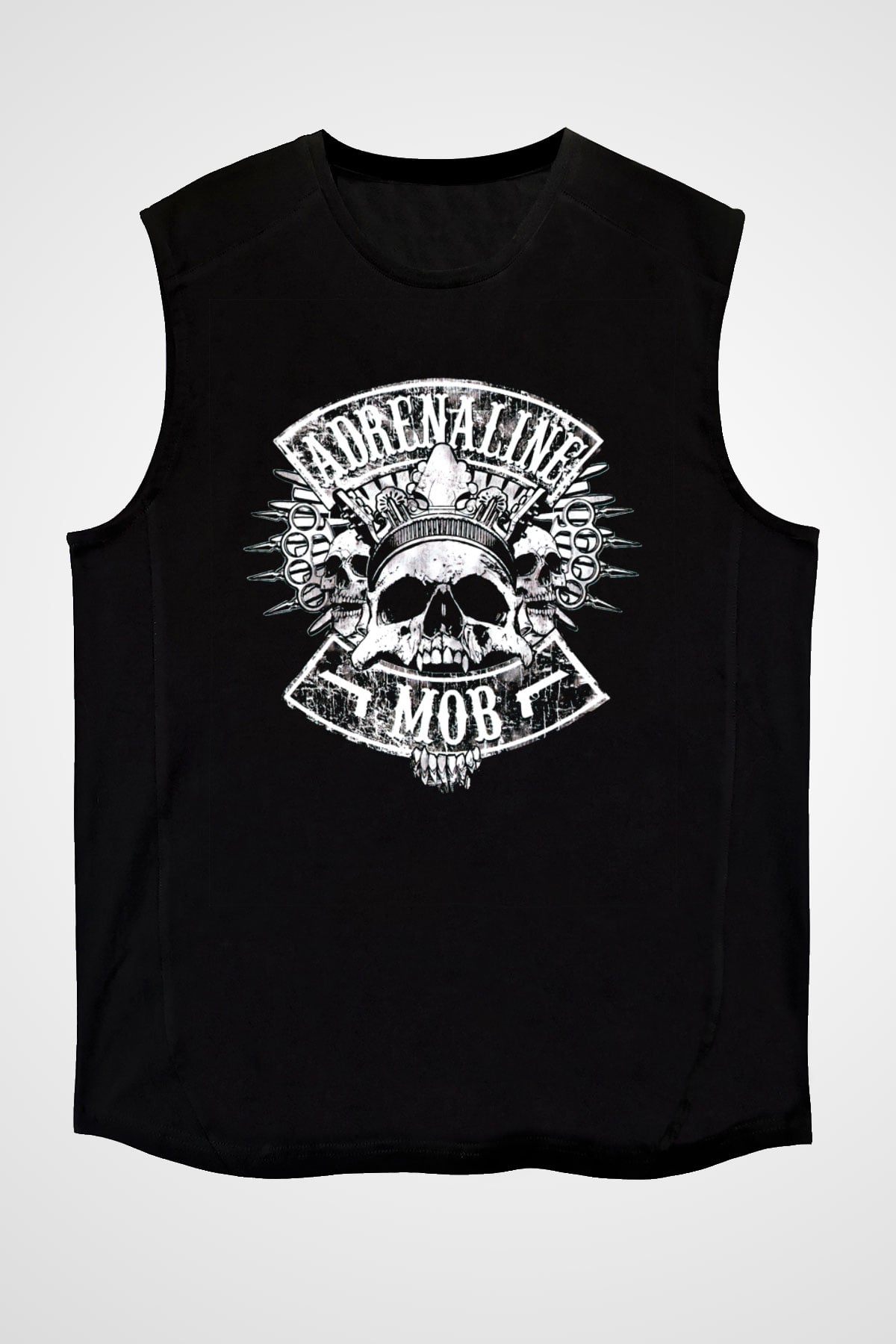 Adrenaline Mob Siyah Unisex Kolsuz Tişört