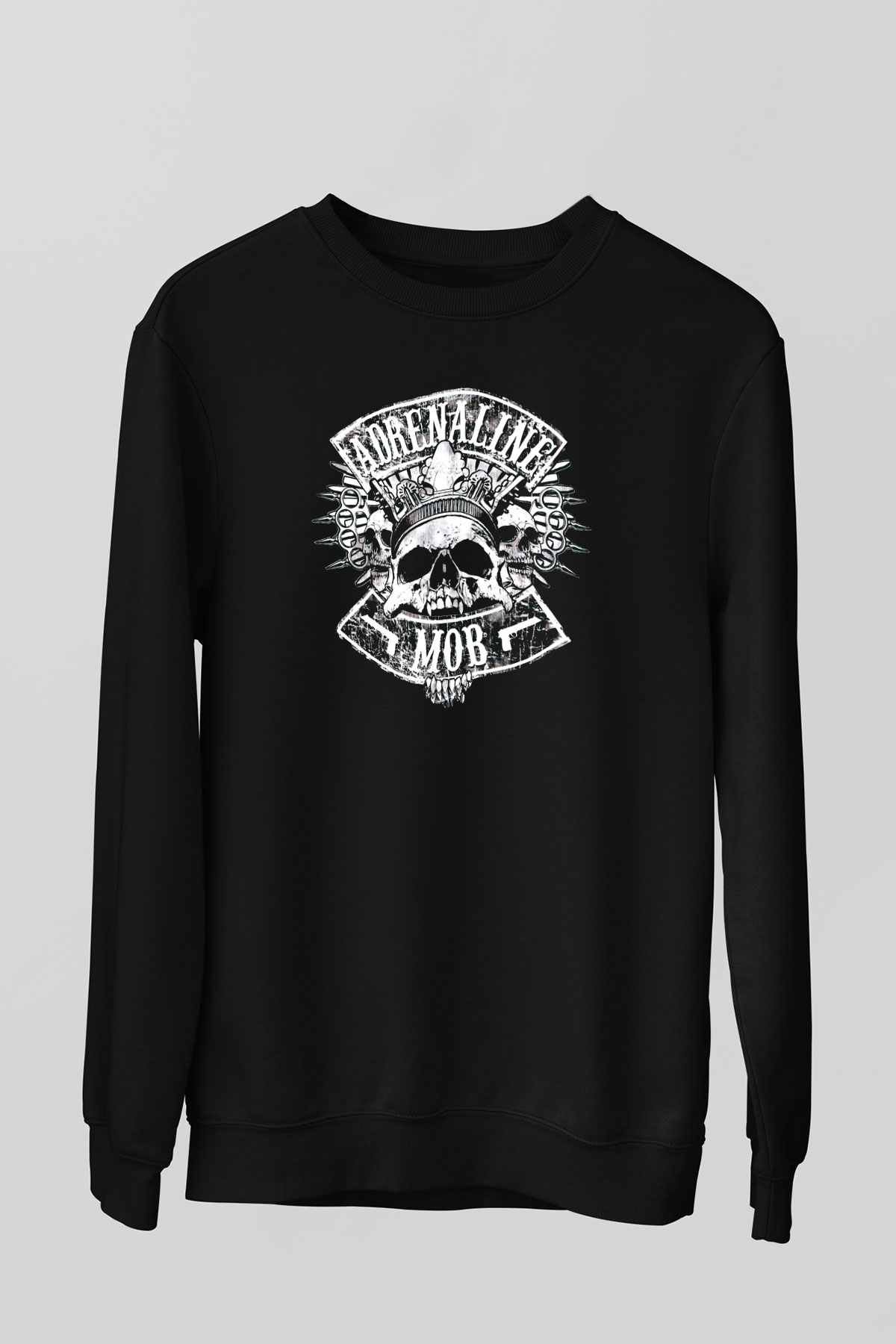Adrenaline Mob Siyah Unisex Sweatshirt