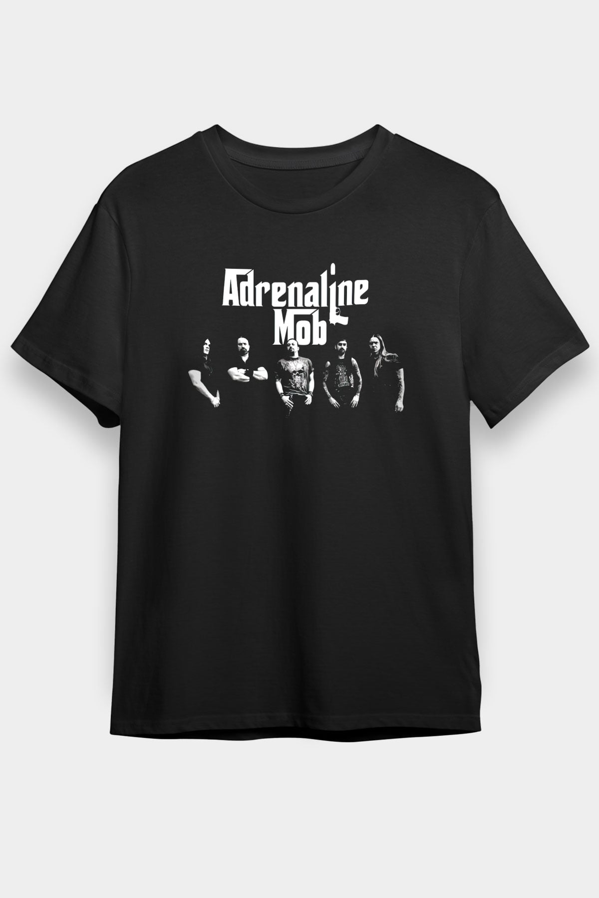 Adrenaline Mob Siyah Unisex Tişört T-Shirt - TişörtFabrikası