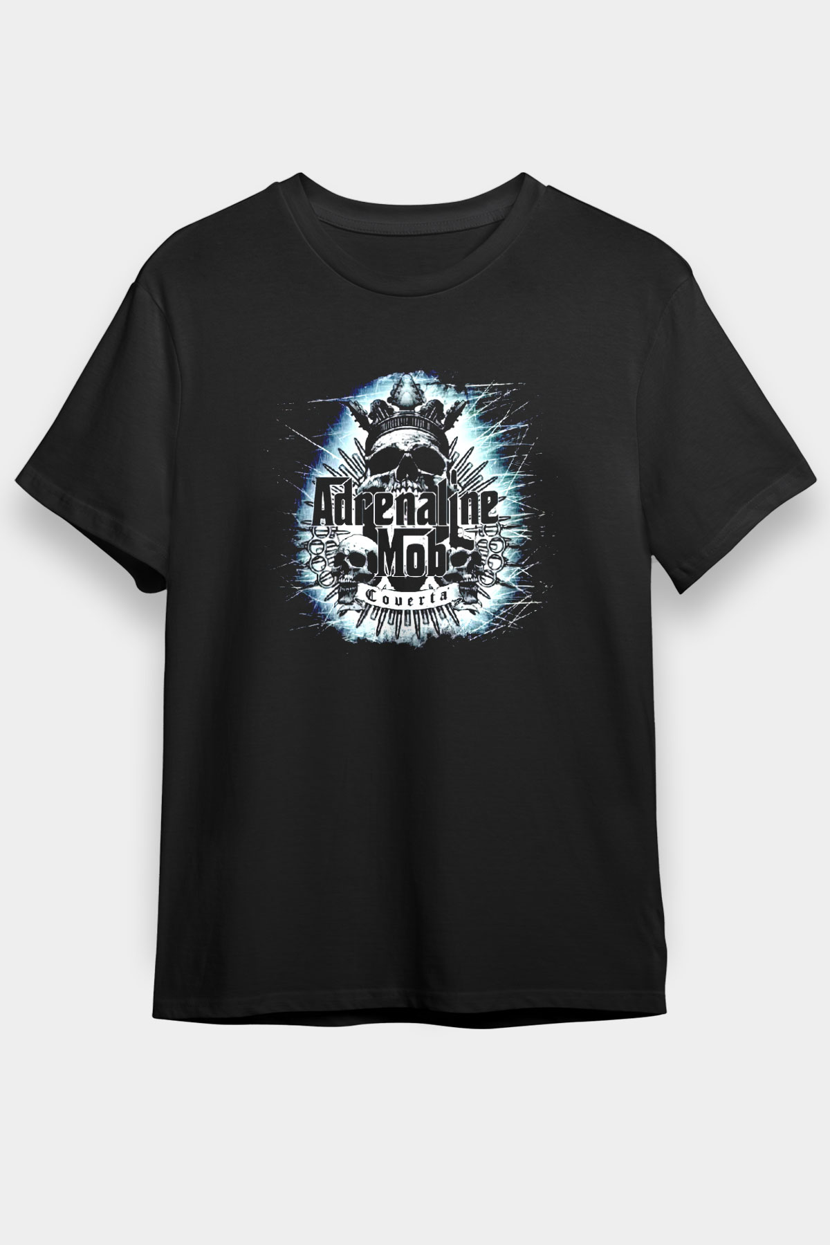 Adrenaline Mob Siyah Unisex Tişört T-Shirt - TişörtFabrikası