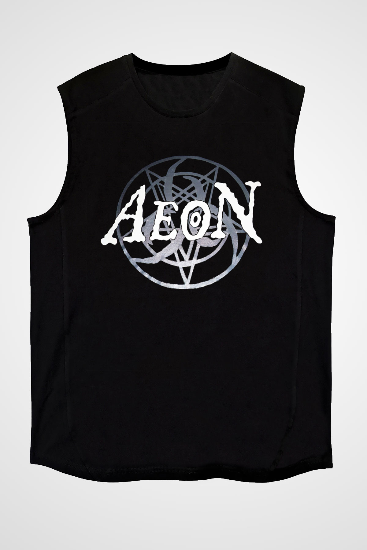 Aeon Siyah Unisex Kolsuz Tişört