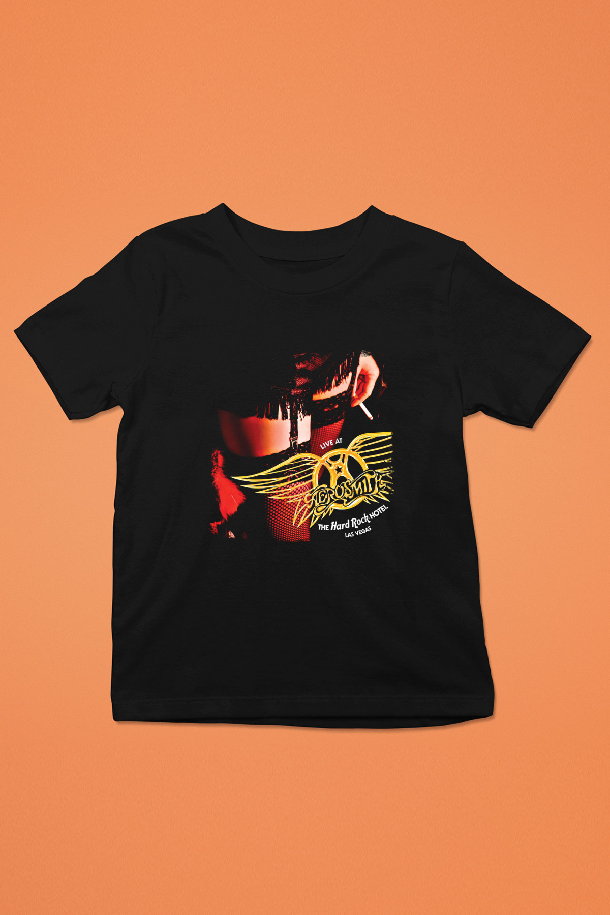 Aerosmith Baskılı Unisex Siyah Çocuk Tişört