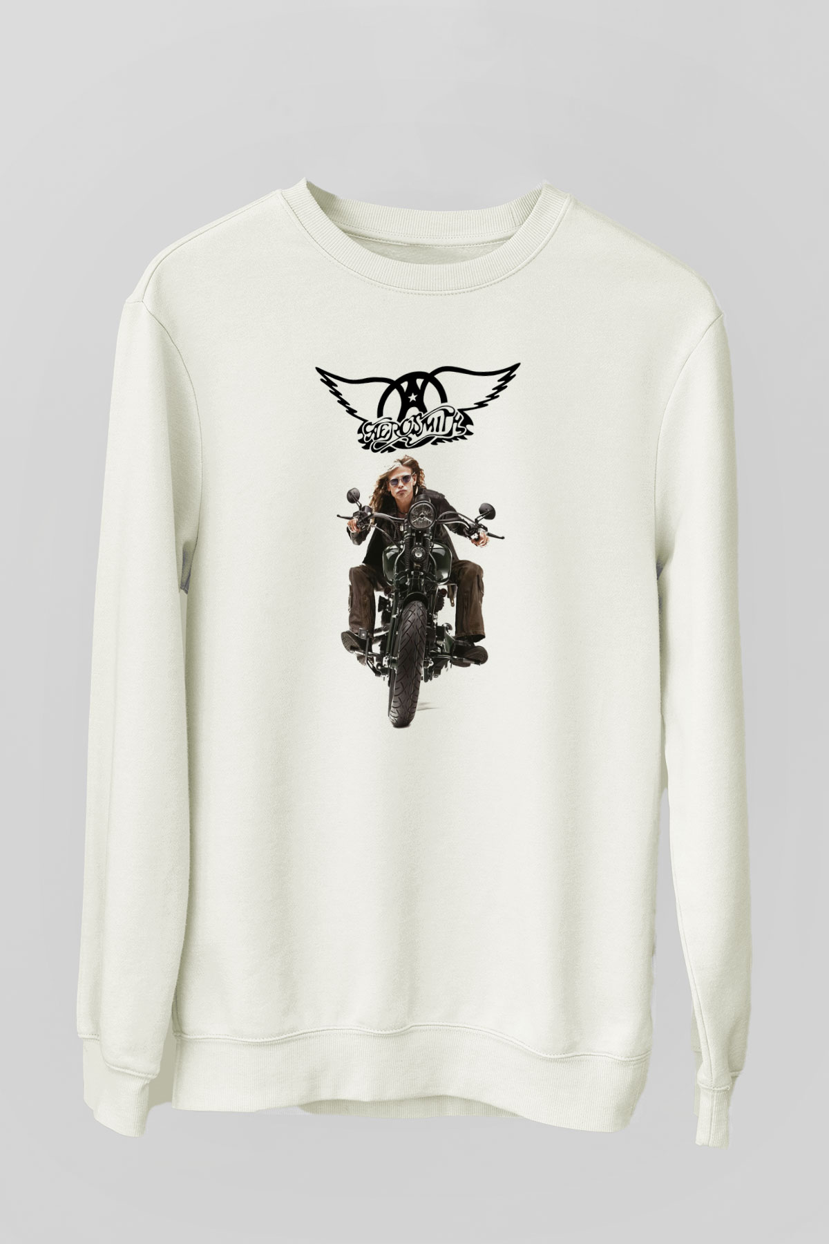 Aerosmith Beyaz Unisex Sweatshirt