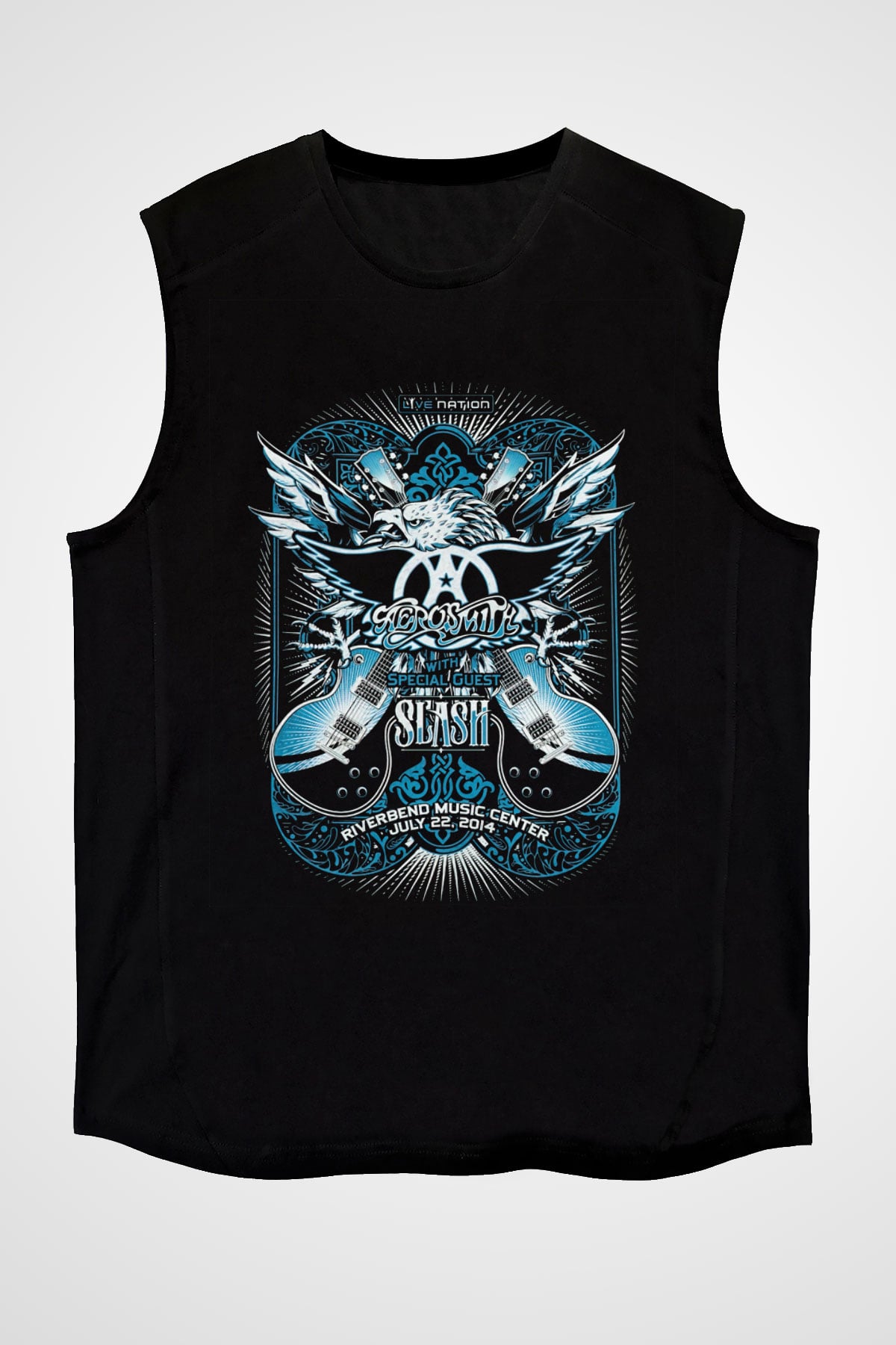 Aerosmith Siyah Unisex Kolsuz Tişört