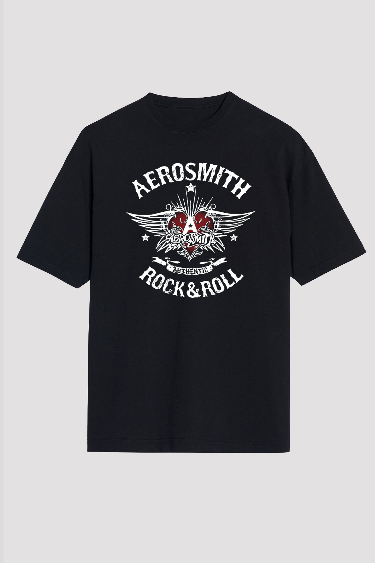 Aerosmith Siyah Unisex Oversize Tişört T-Shirt