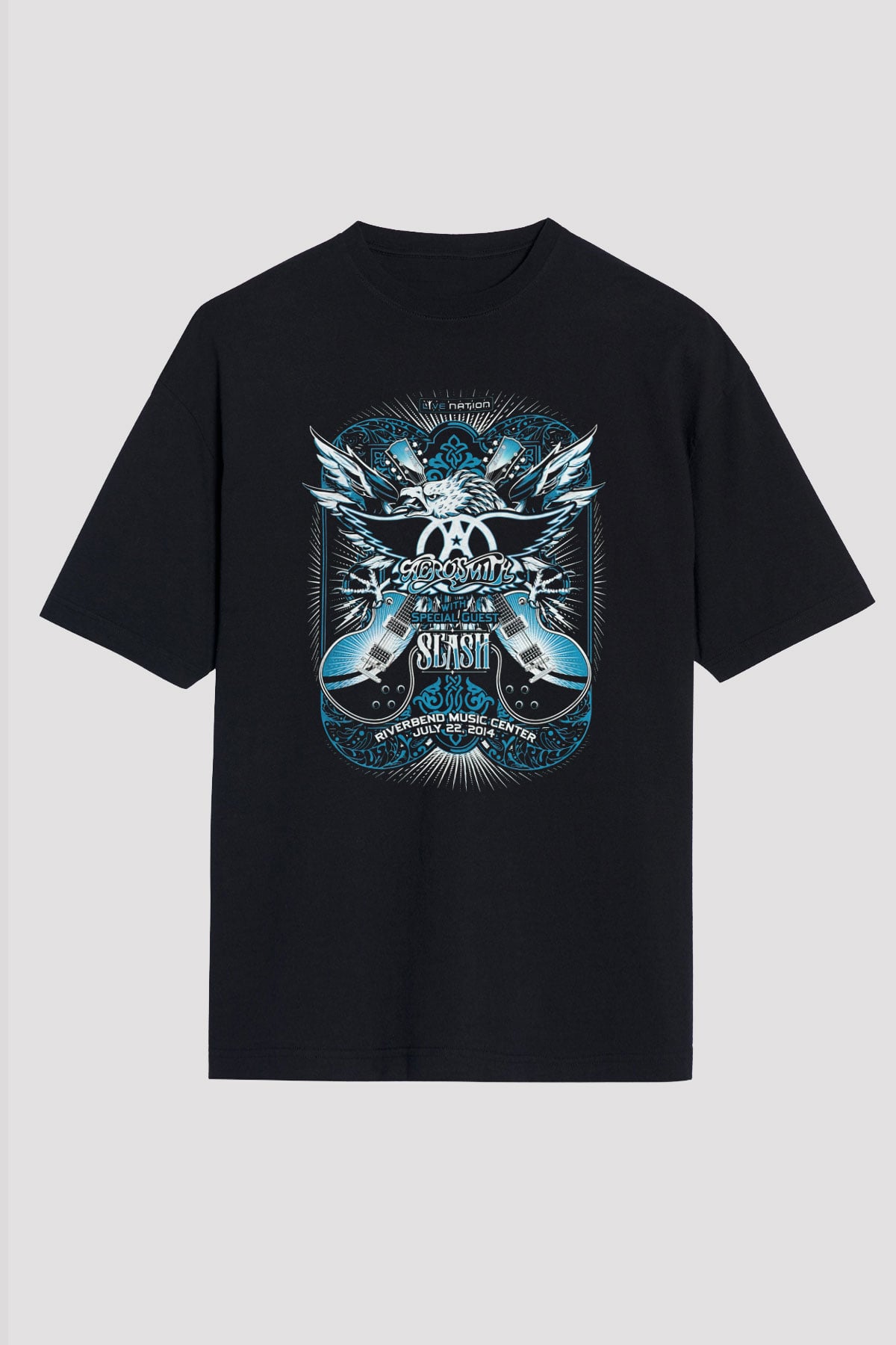 Aerosmith Siyah Unisex Oversize Tişört T-Shirt